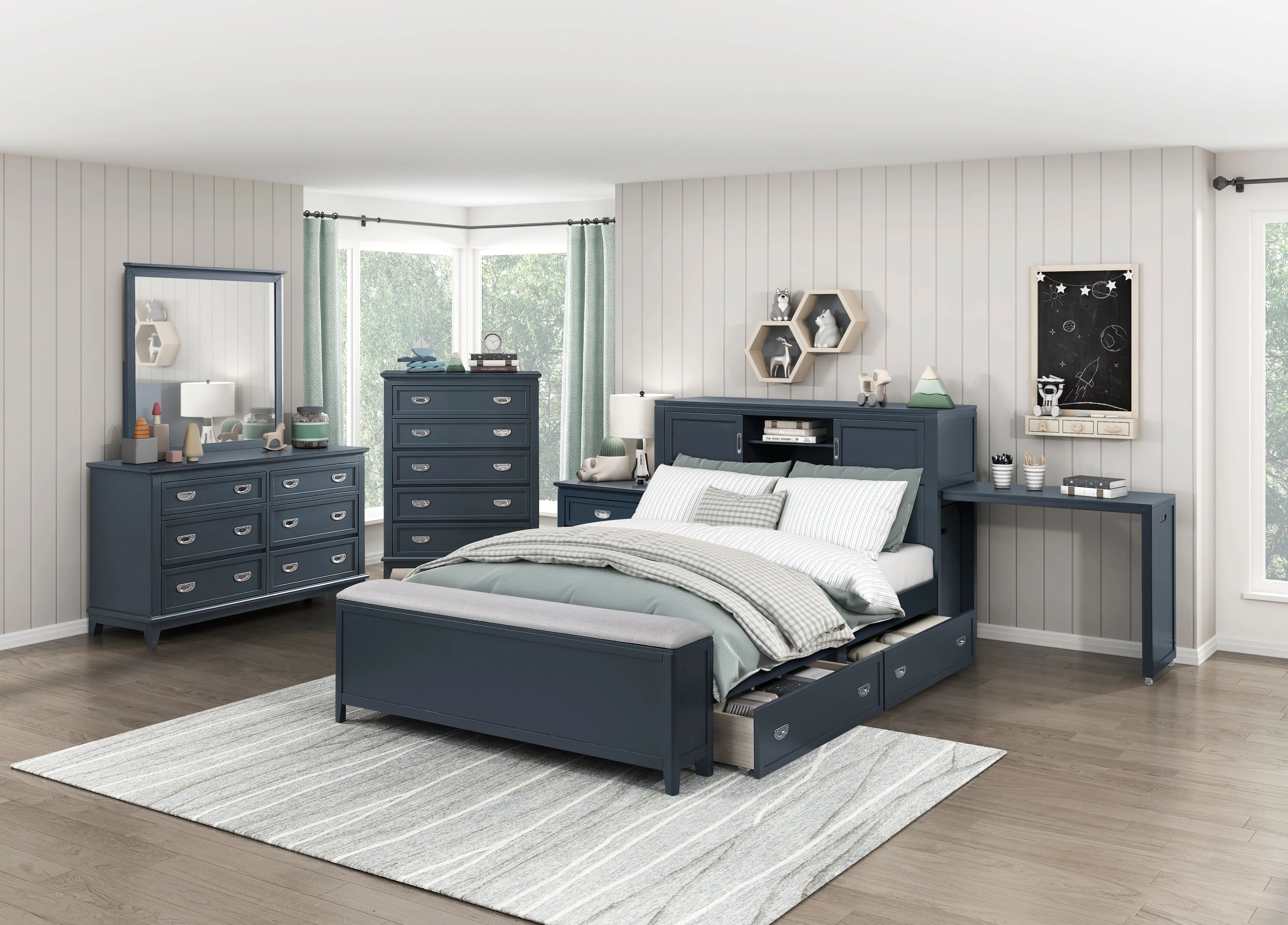 Sloane Navy Blue Dresser - Image 15