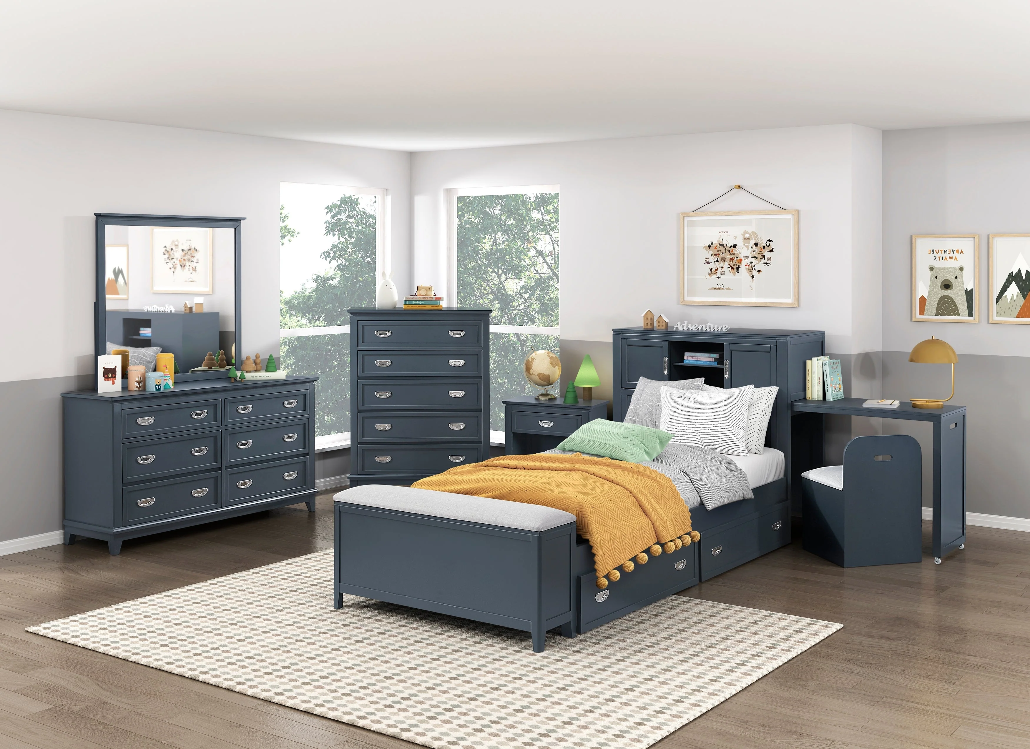 Sloane Navy Blue Mirror - Image 16