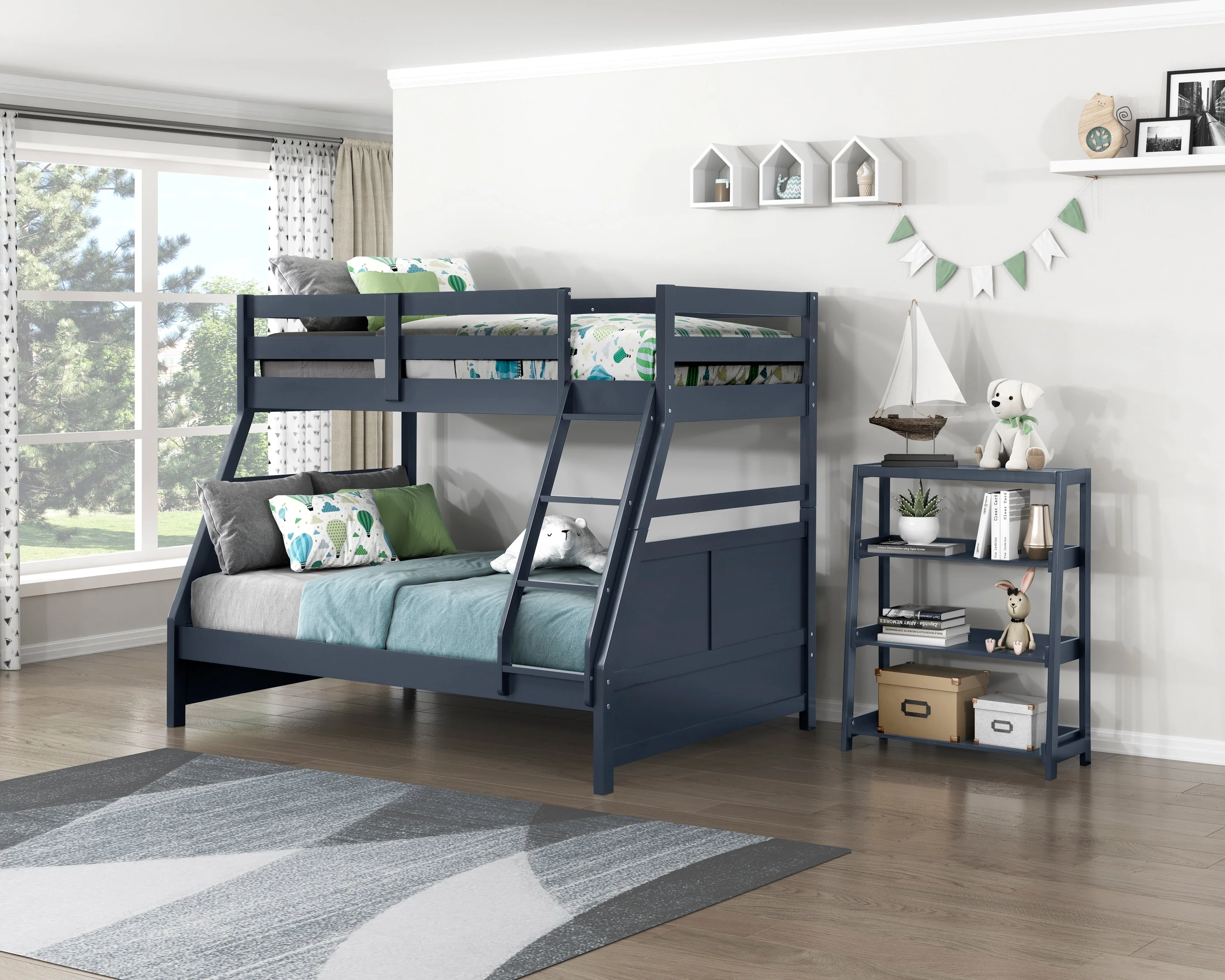 Sloane Navy Blue Twin/Full Bunk Bed - Image 20