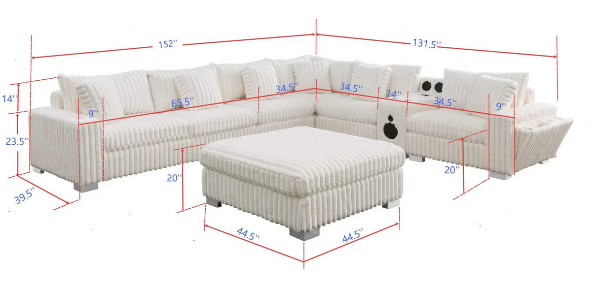 Snuggle Station Cream Sectional - Image 5