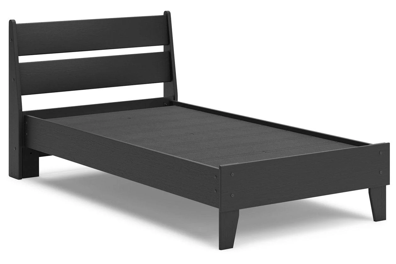 Socalle Black Twin Panel Platform Bed - Image 4