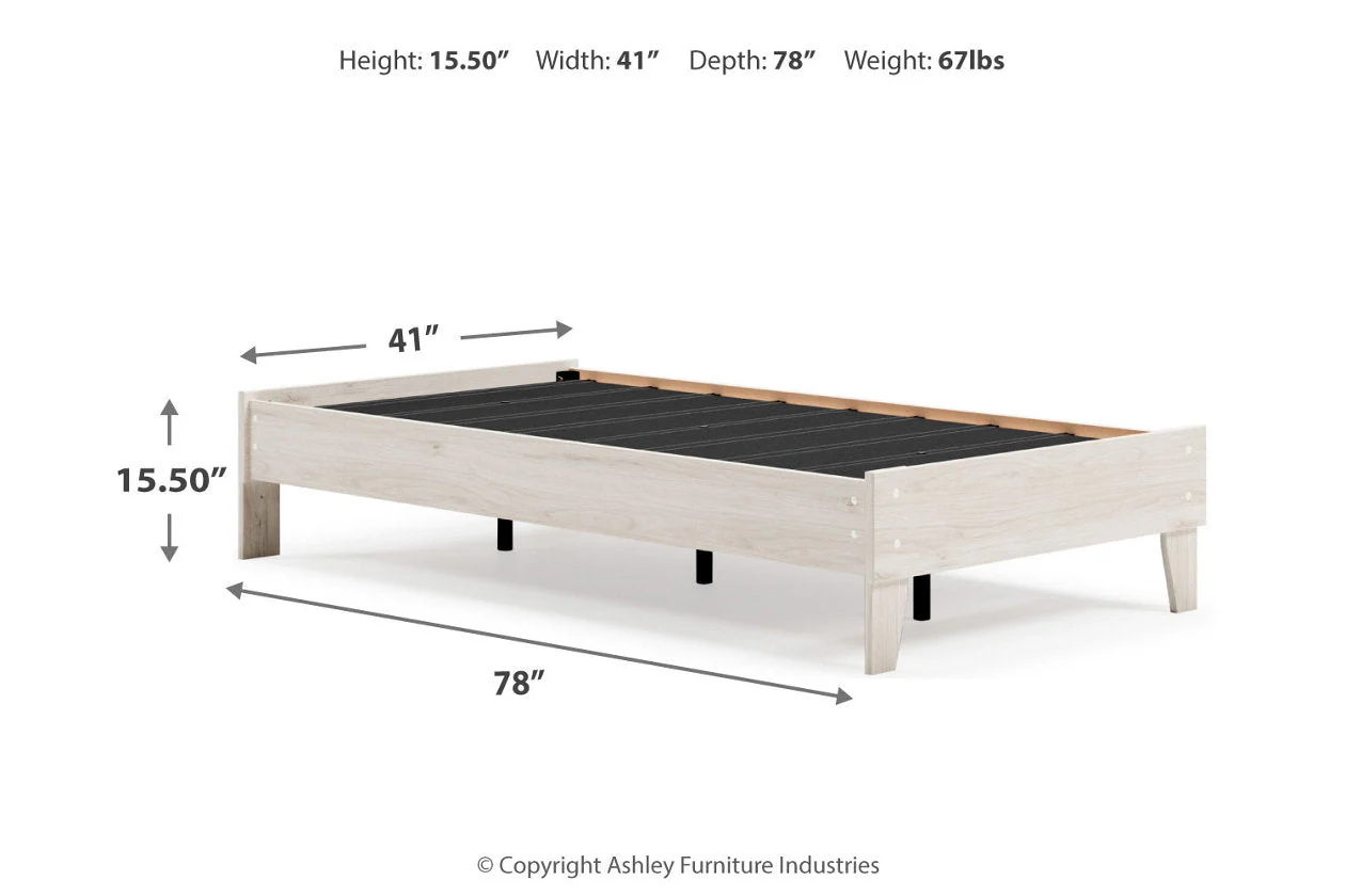 Socalle Light Natural Twin Platform Base Bed - Image 8
