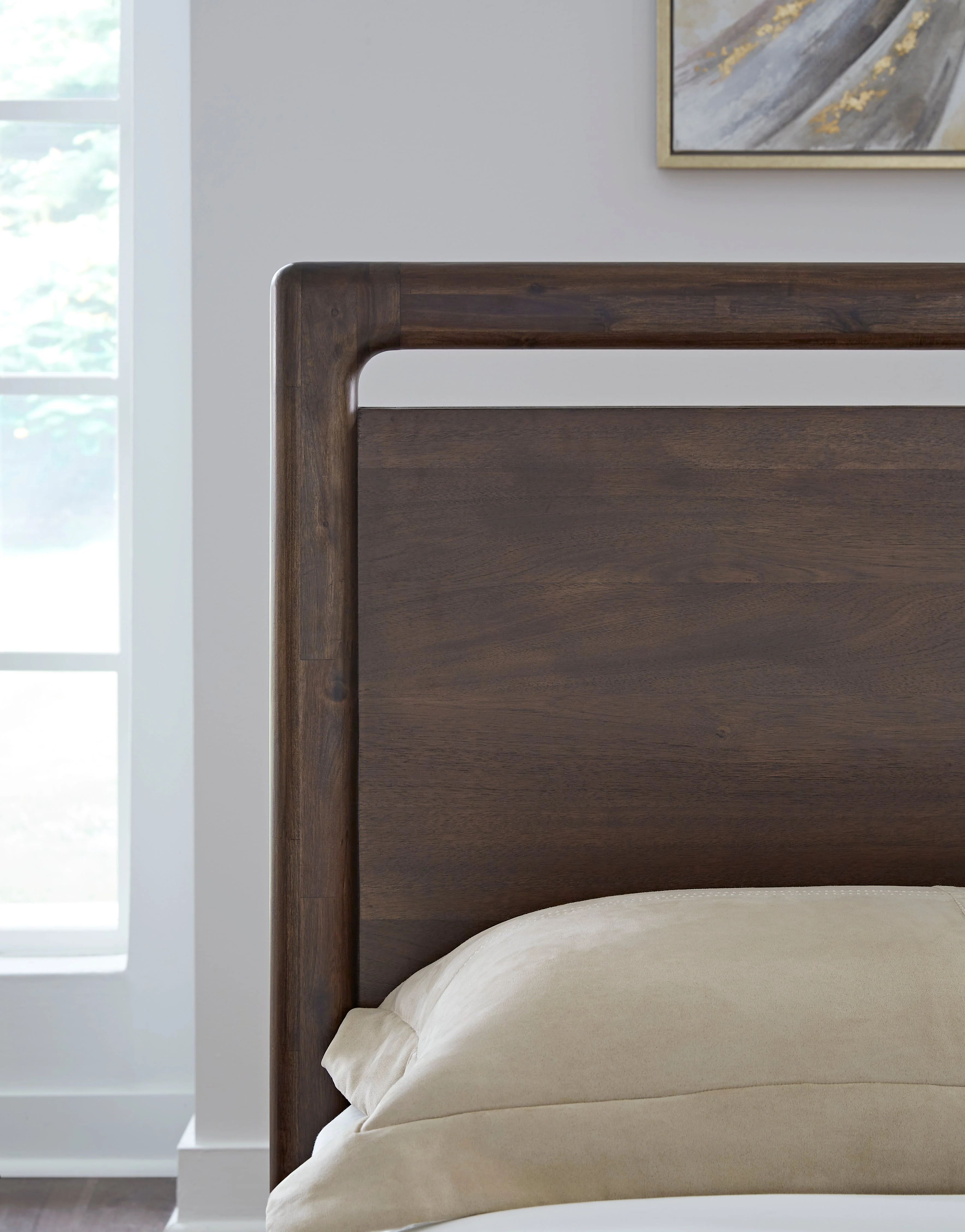 Sol Acacia Wood Eastern King Platform Bed in Brown Spice - Image 2