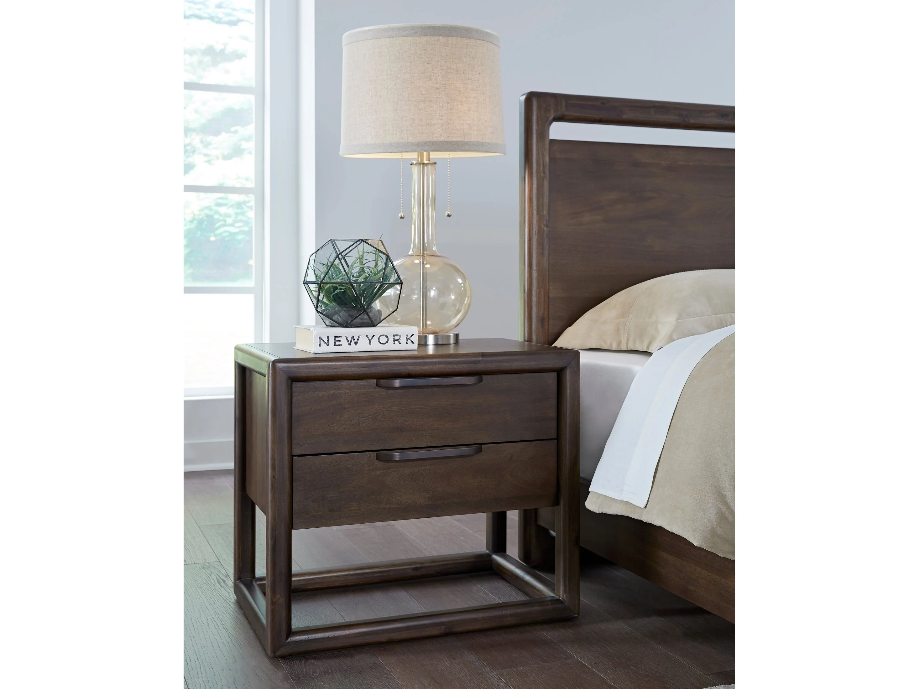 Sol Brown Spice Two Drawer USB