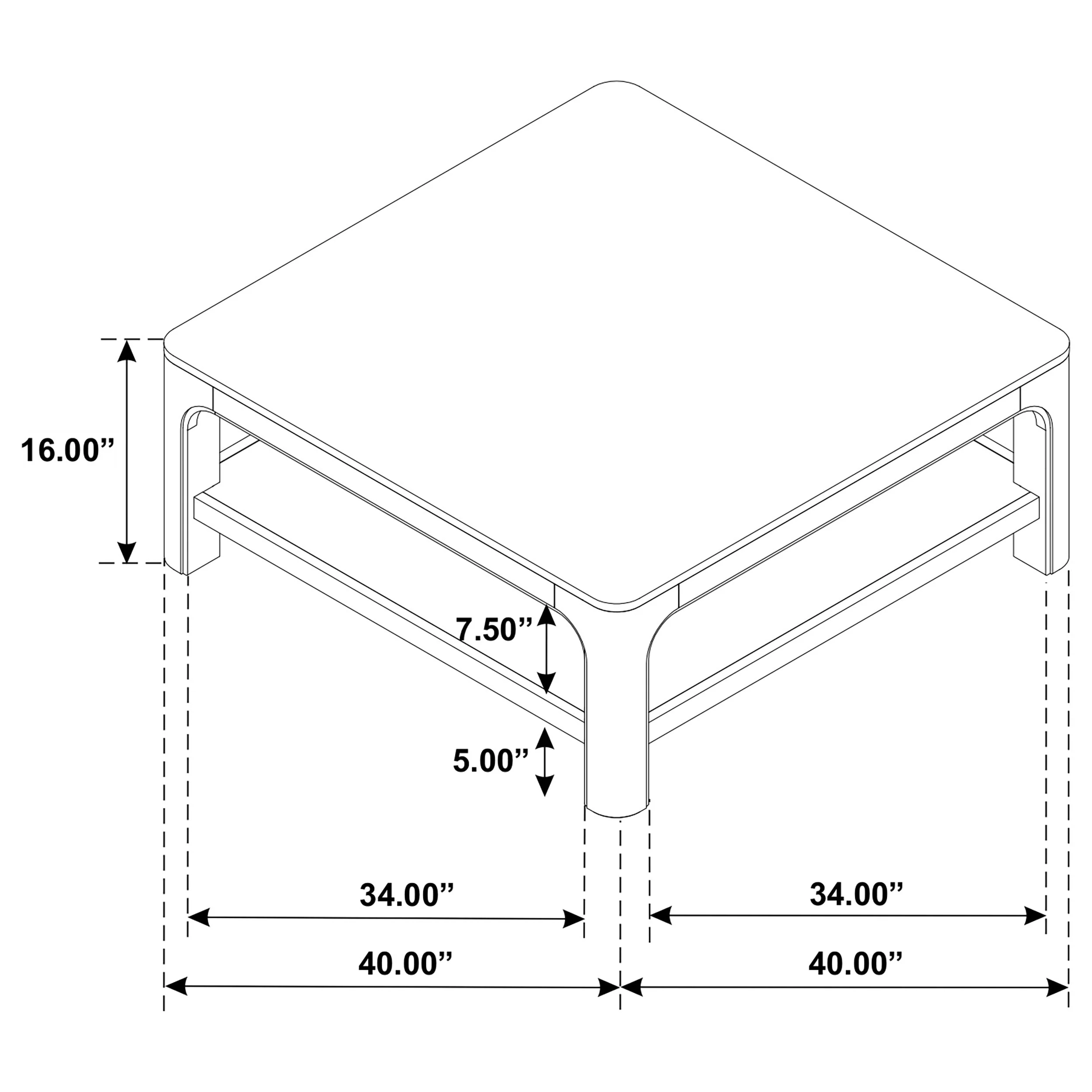 Solano Weathered Mango 3-piece Square Coffee Table Set - Image 11