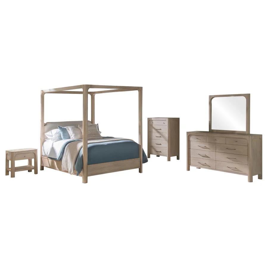 Solano Weathered Mango 5-Piece Eastern King Bedroom Set - Image 2