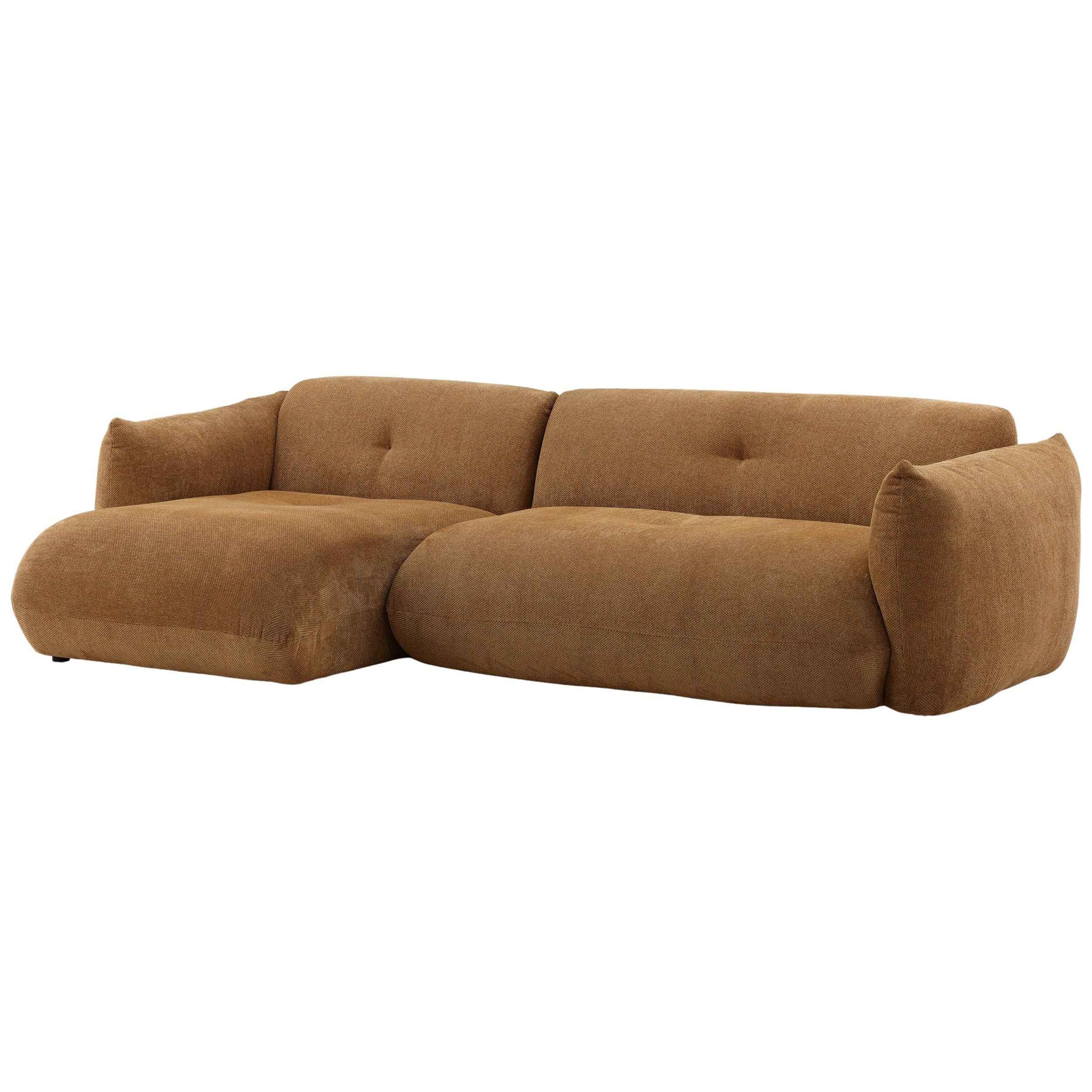 Sonique Chaise Sectional, Caramel - Image 2