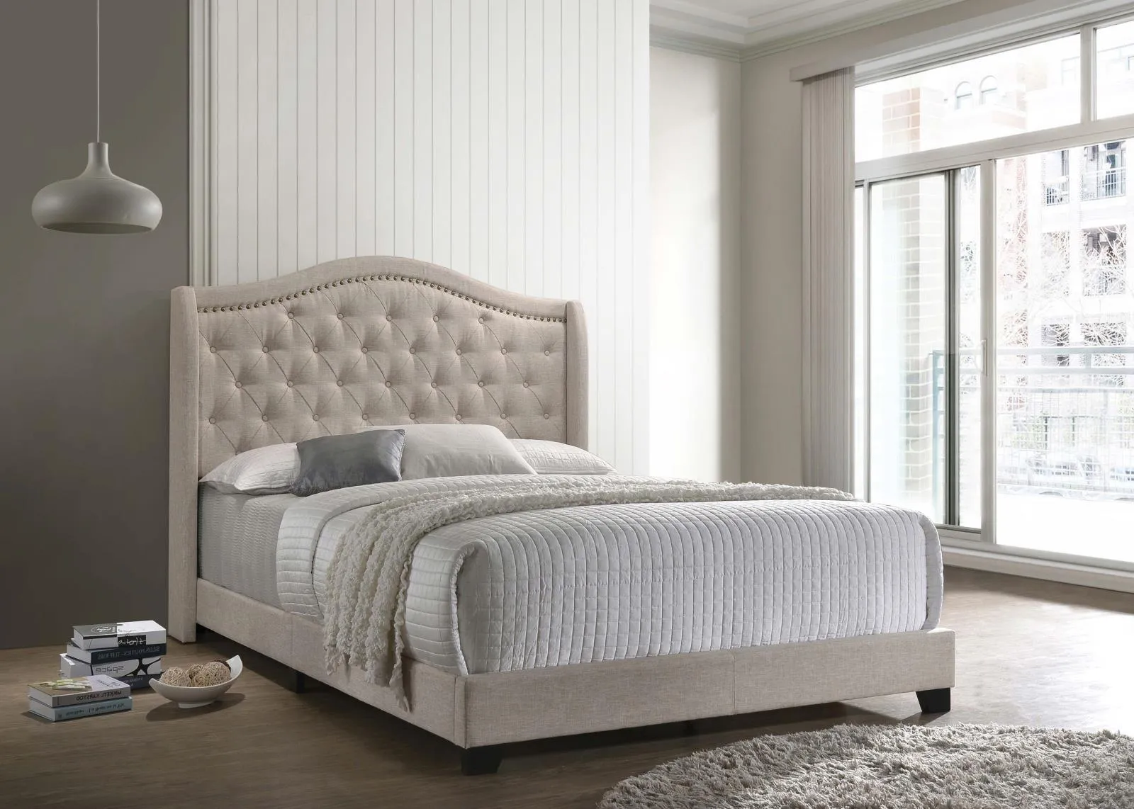 Sonoma Beige Camel Back Eastern King Bed