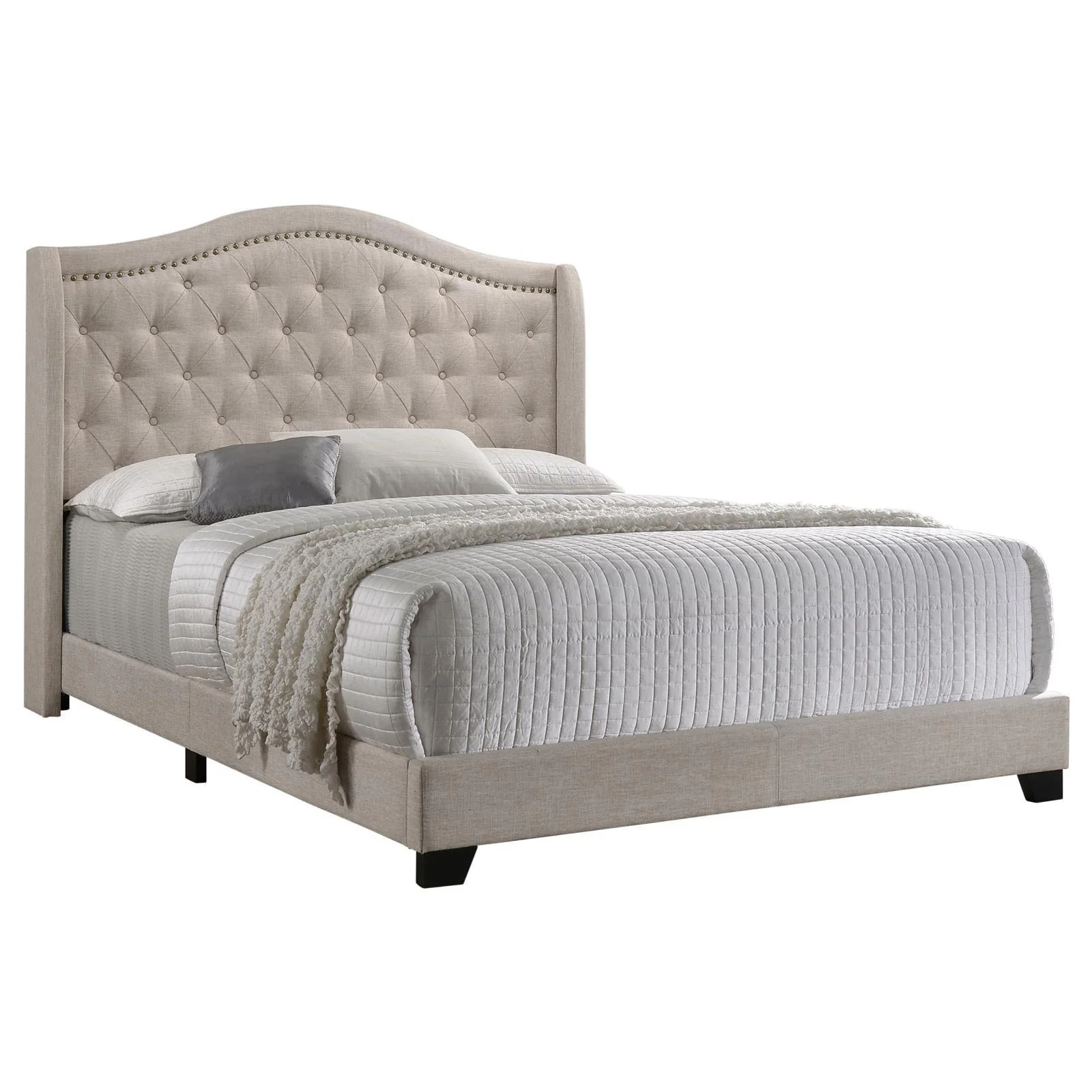 Sonoma Beige Camel Back Full Bed - Image 3