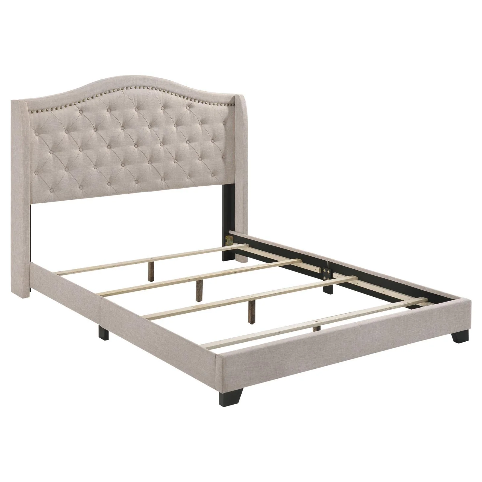 Sonoma Beige Camel Back Queen Bed - Image 3