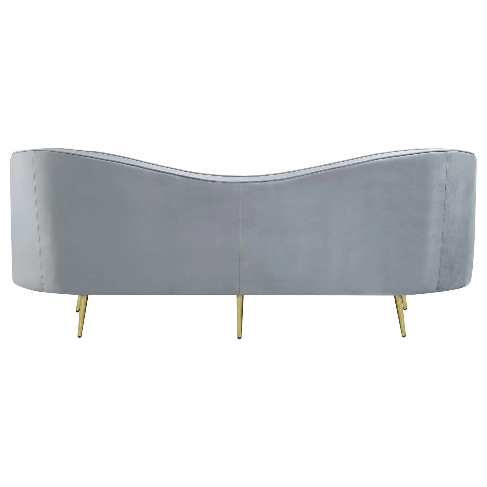 Sophia 2-piece Upholstered Channel Tufted Sofa Set Grey - Image 4