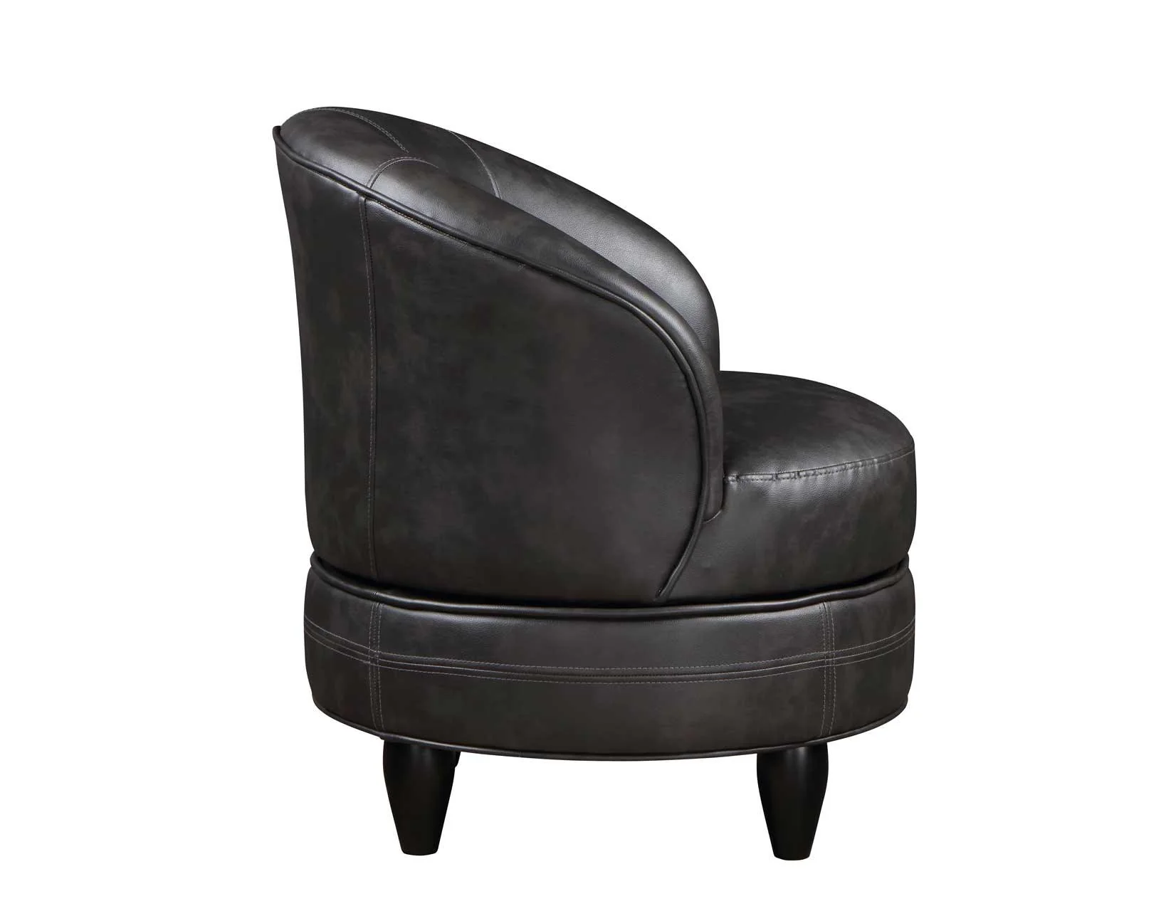 Sophia Gray Leatherette Swivel Accent Chair - Image 8