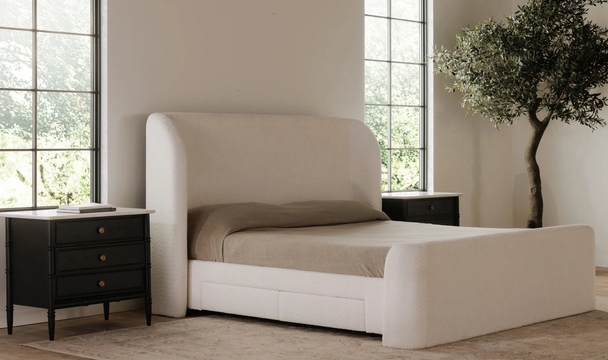 sophia king bed - white - Image 13