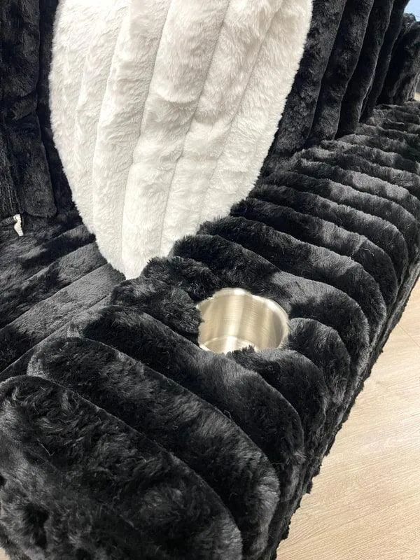 Sophie Black Corduroy Oversized Sectional - Image 2