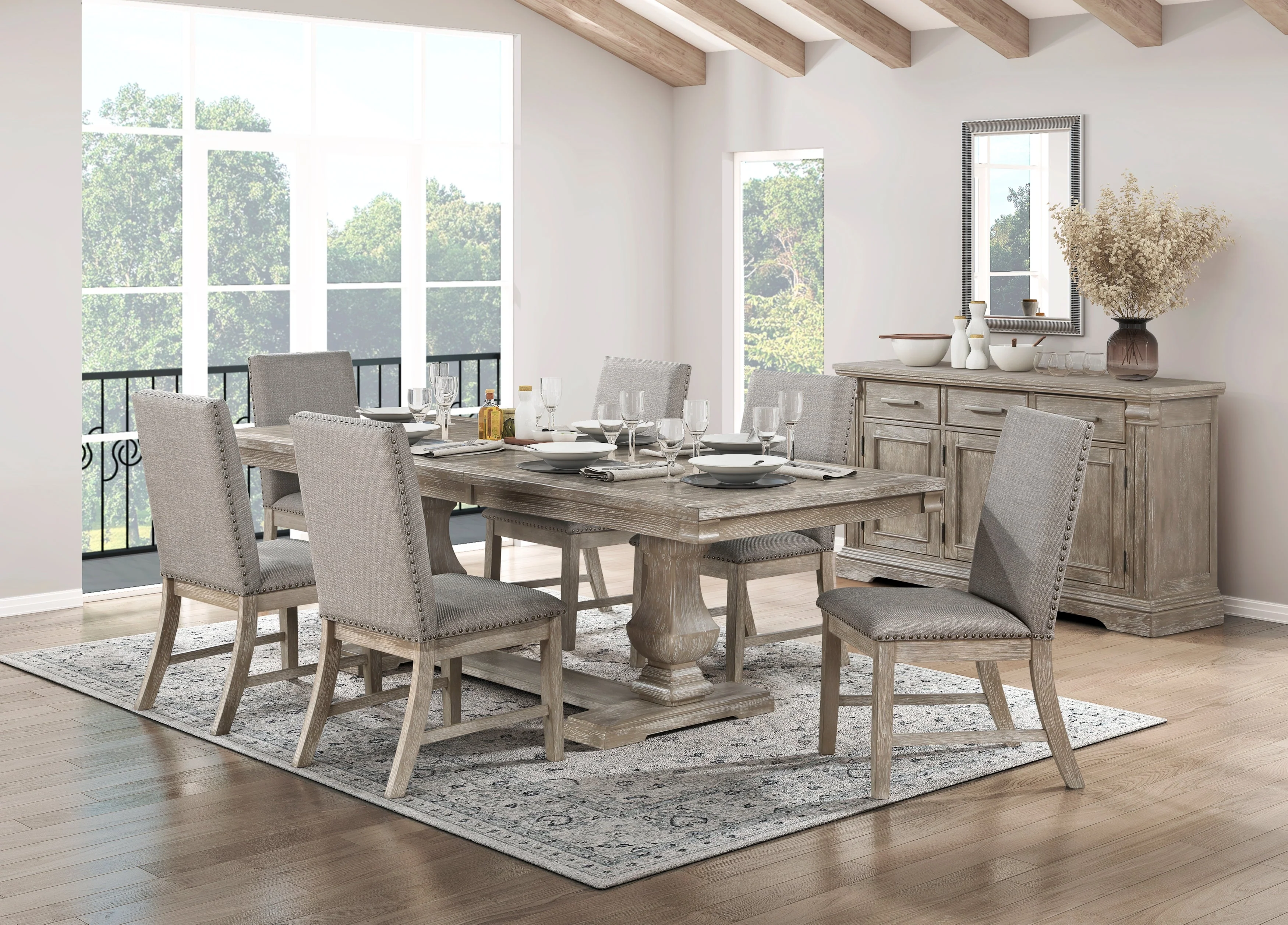 Southlake Brownish Gray Dining Side Chair, Set of 2 - Image 2