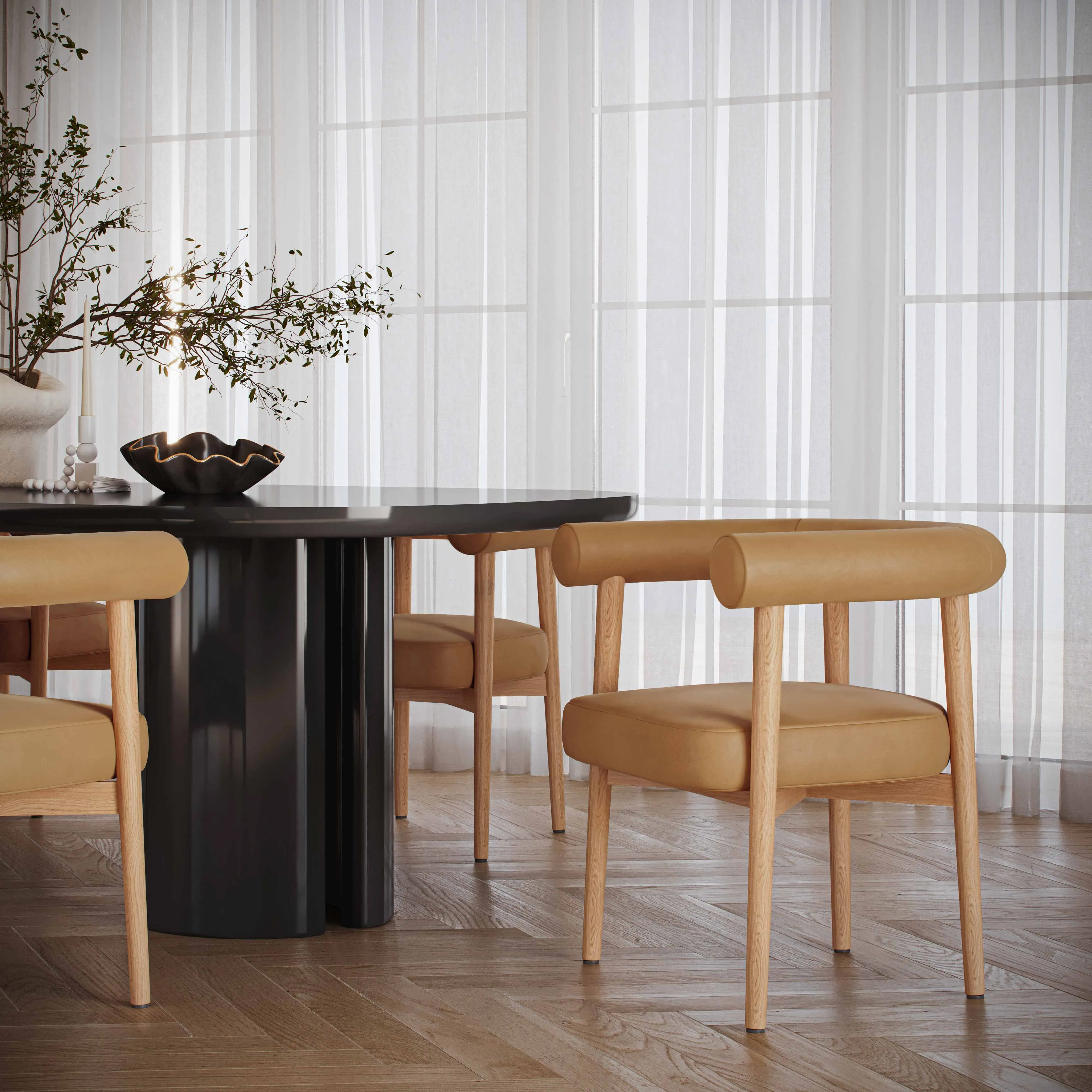 Spara Performance Vegan Leather Dining Chair - Image 16