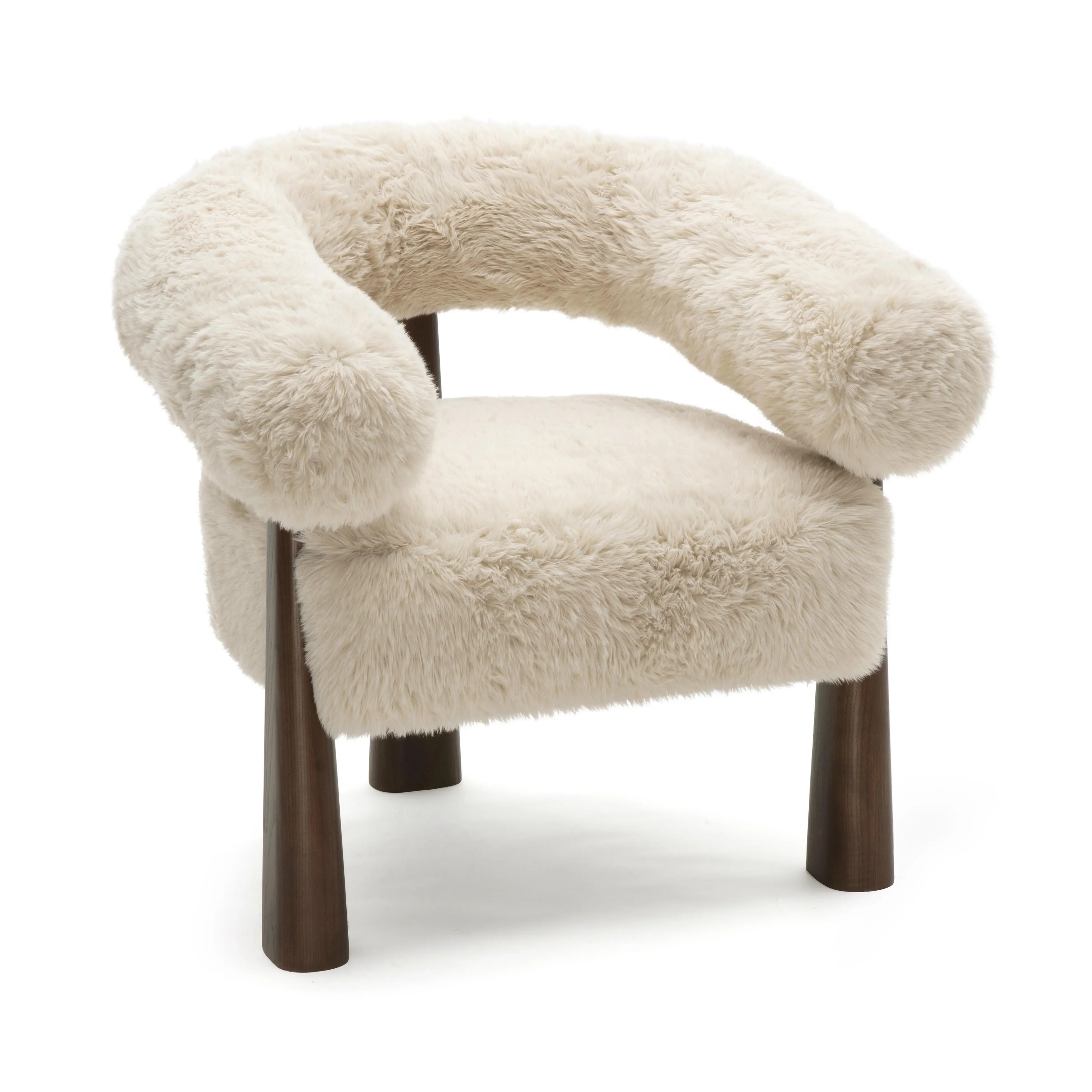 Spara Straight Vegan Shearling Accent Chair - Image 3