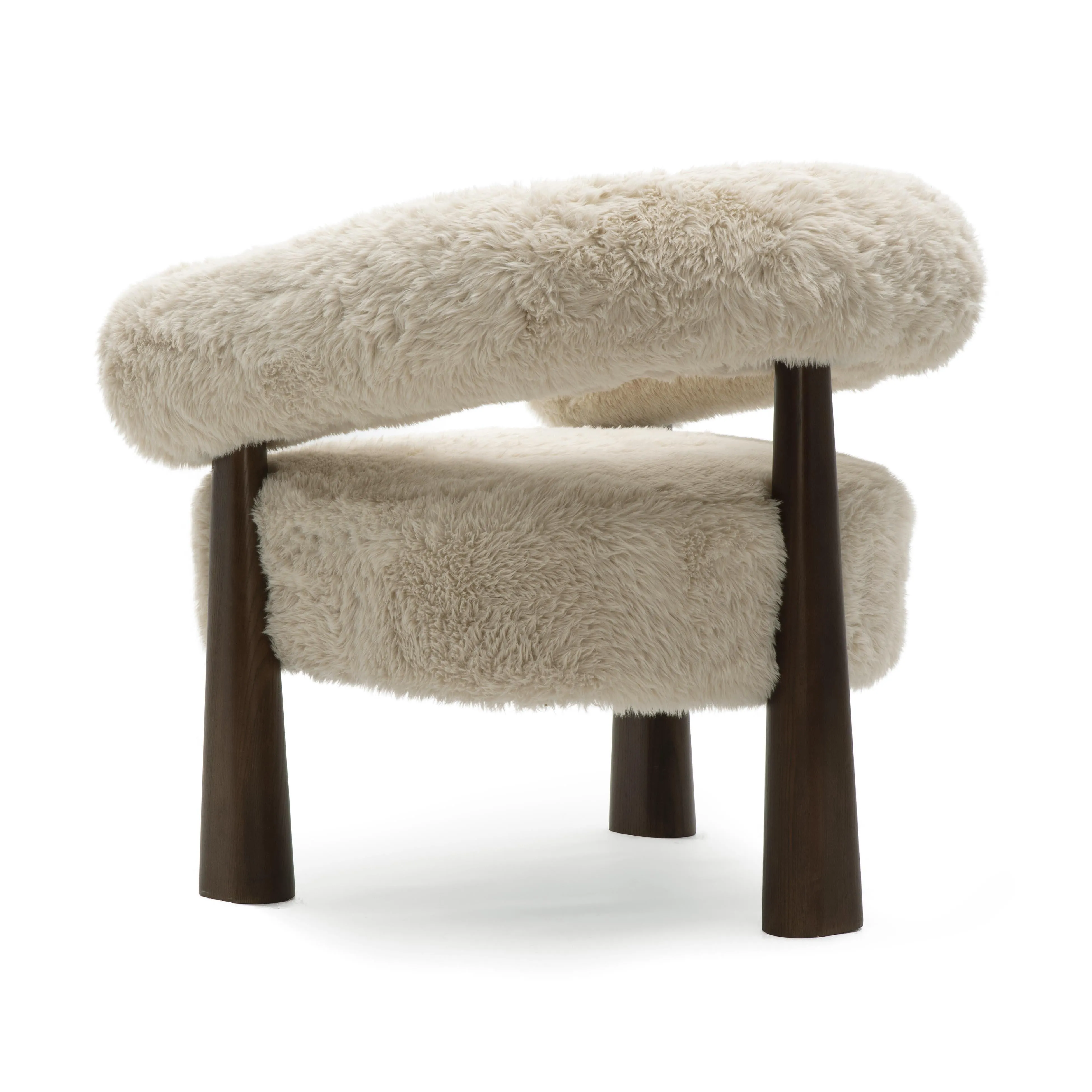 Spara Straight Vegan Shearling Accent Chair - Image 4