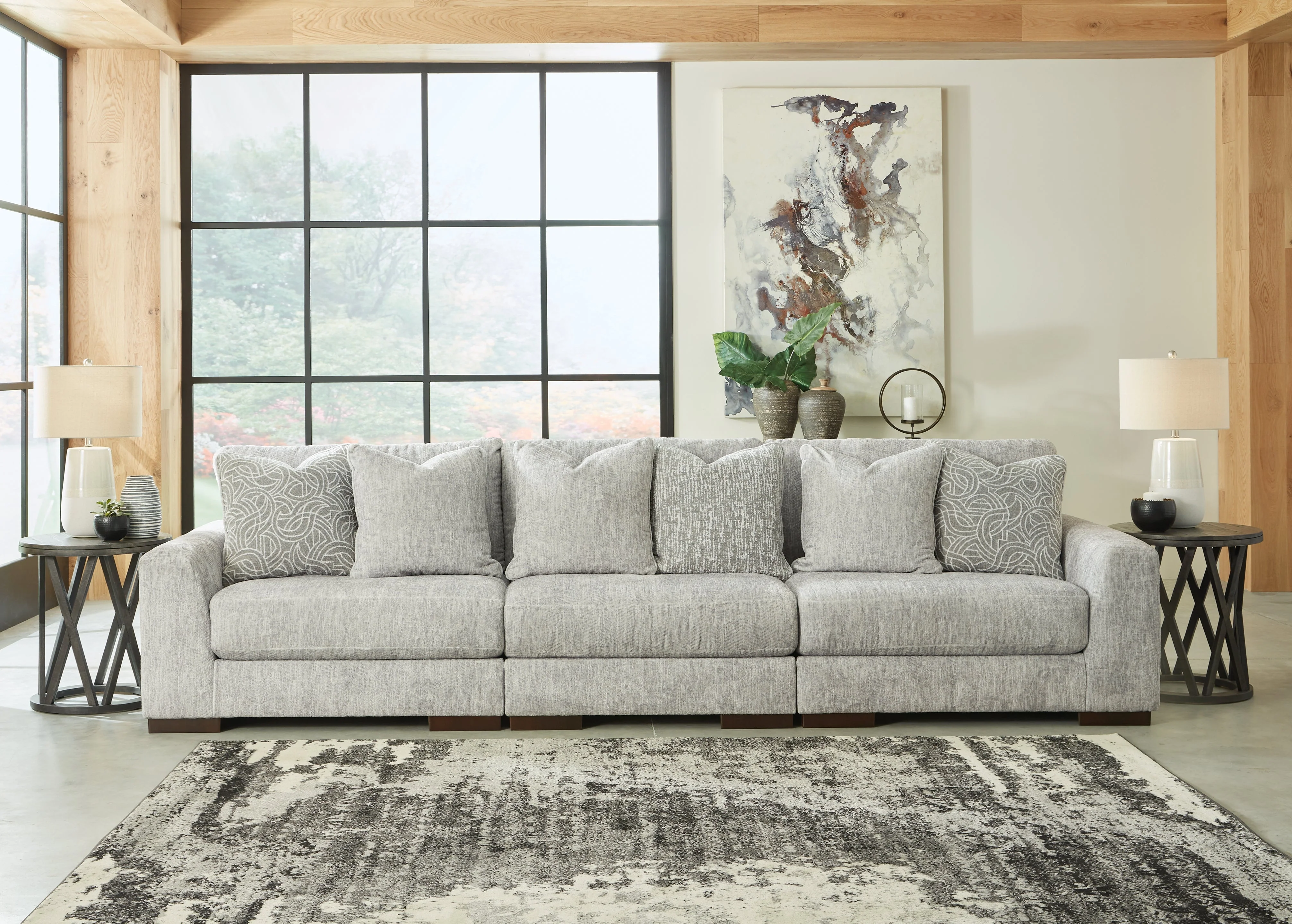[Special Price] Regent Park Pewter Sofa and Loveseat - Image 2