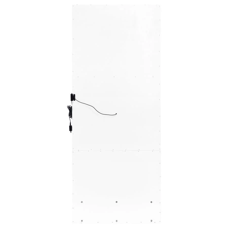 Spector White High Gloss 1-drawer Lighted Full-Length Floor Mirror - Image 6