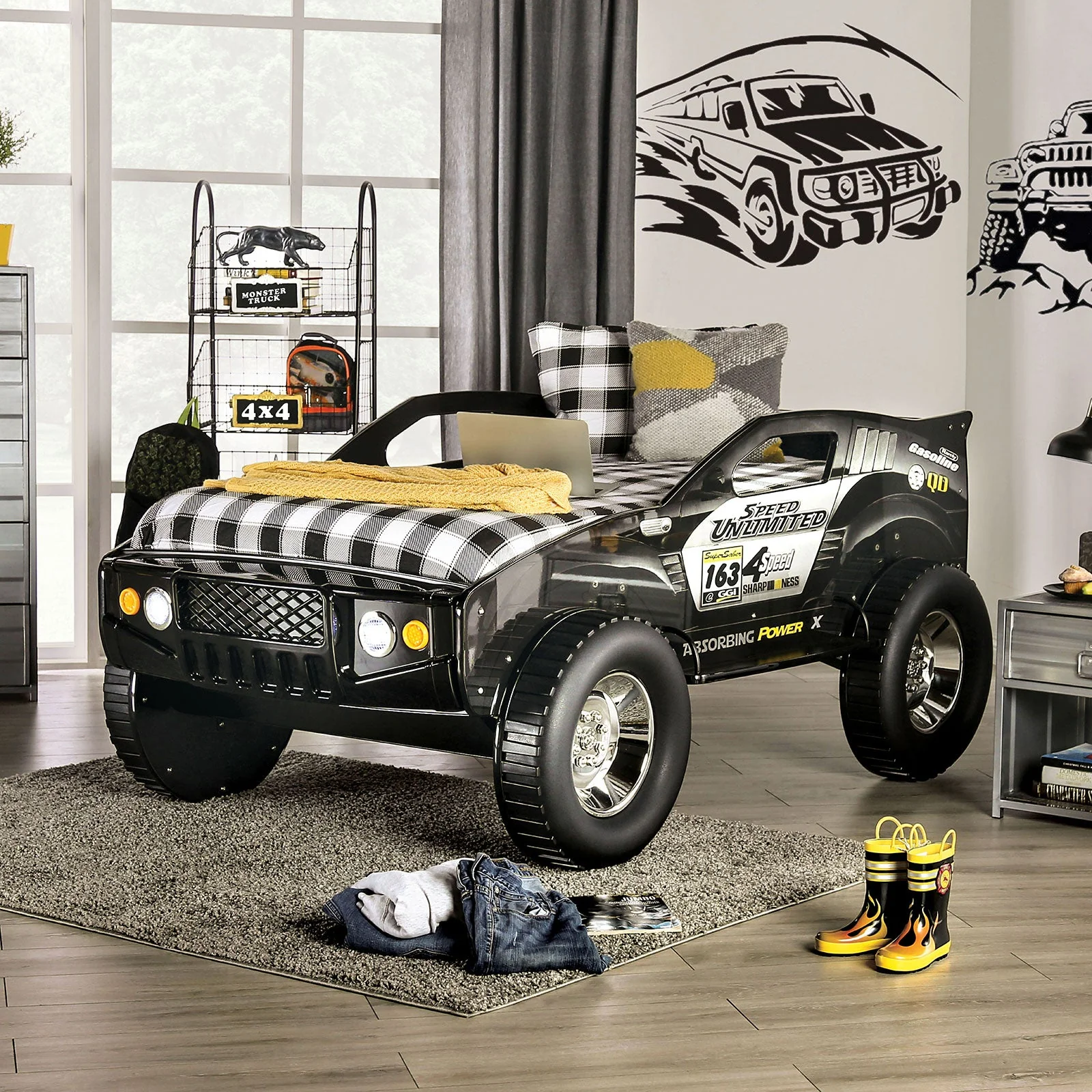 Speed Jump Black Twin Bed - Image 8