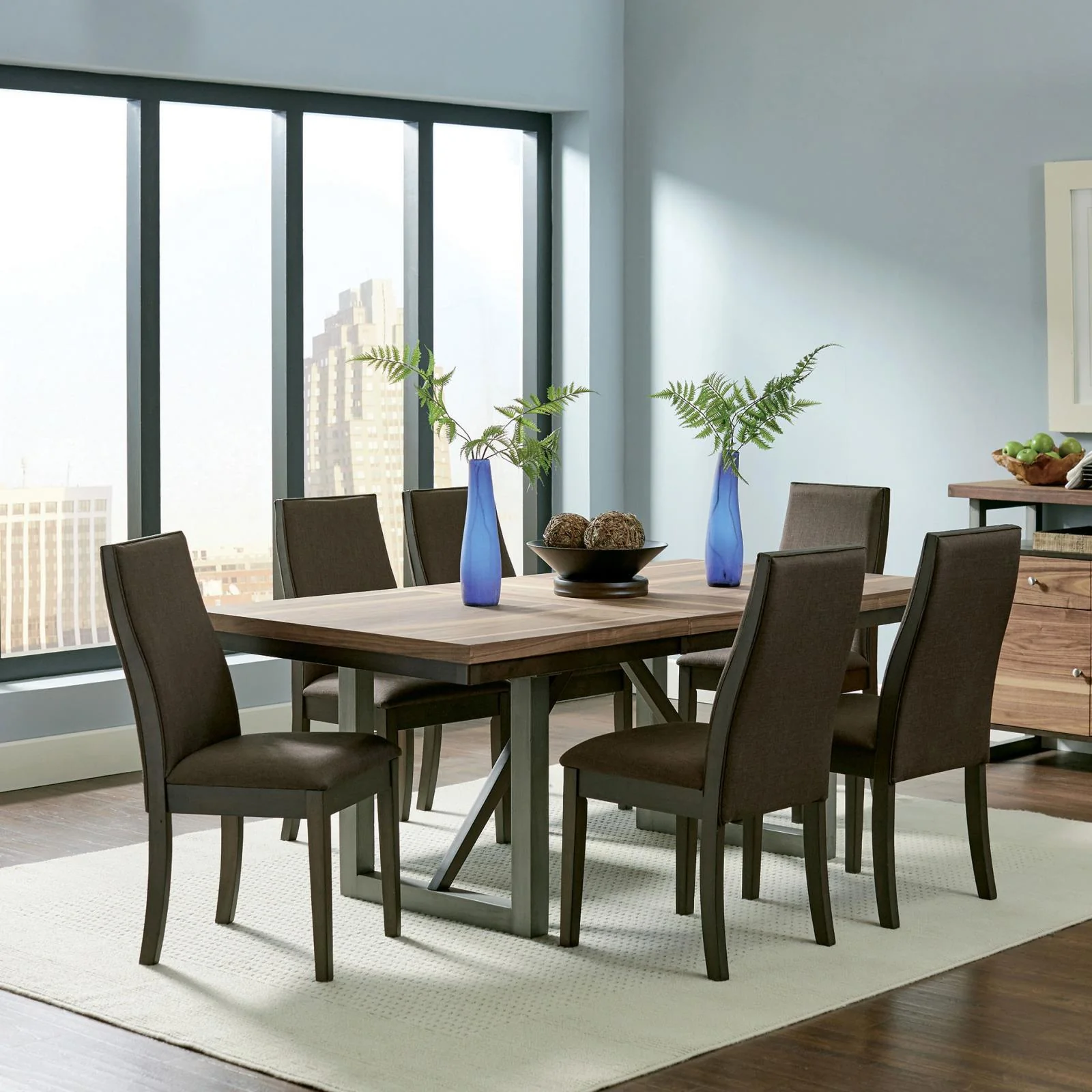 Spring Creek Natural Walnut Dining Table with Extension Leaf - Image 7