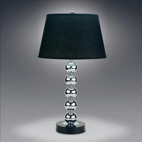 Stacked Ball Chrome 29" Table Lamp, Set of 2