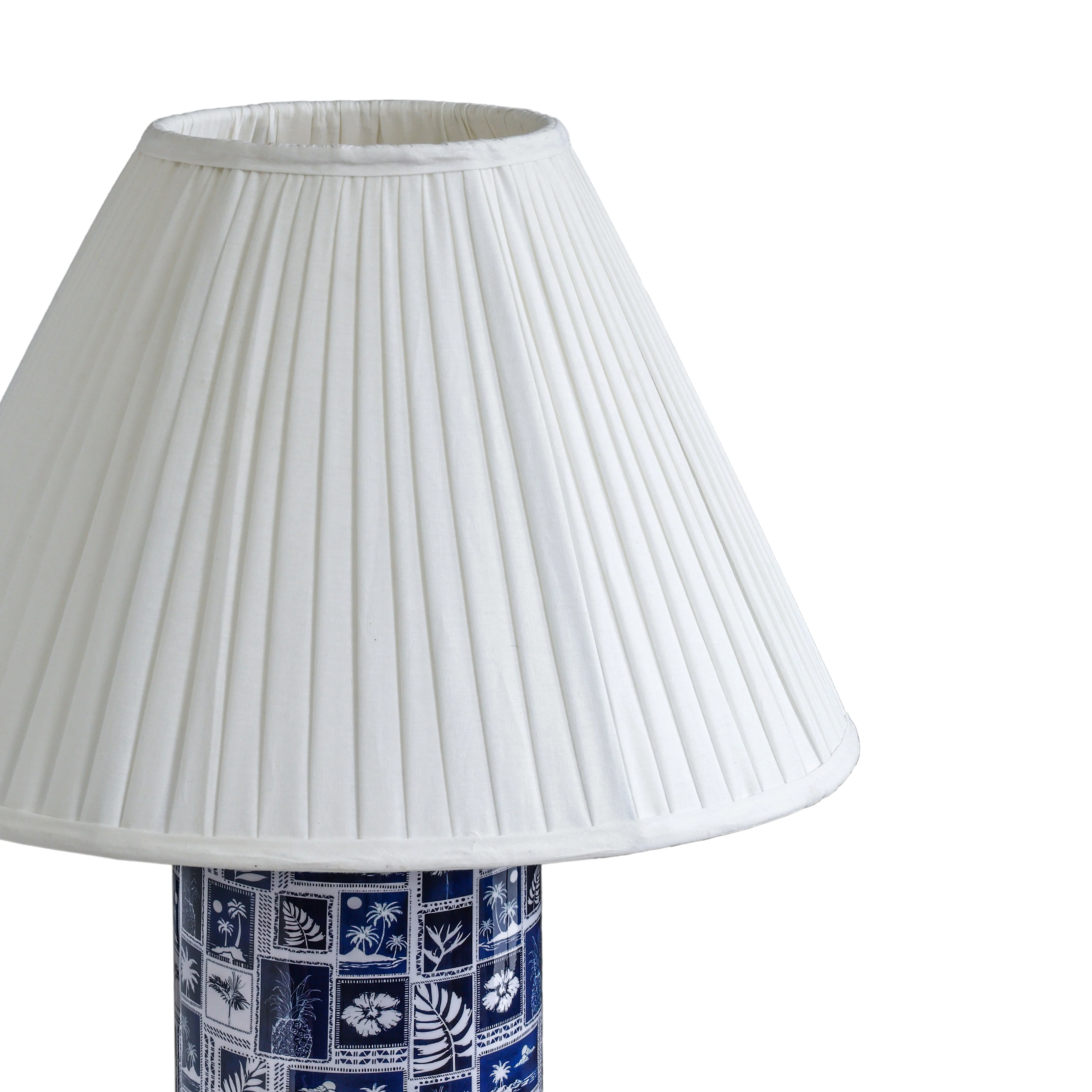 Stamp Blue Pleated Table Lamp - Image 4