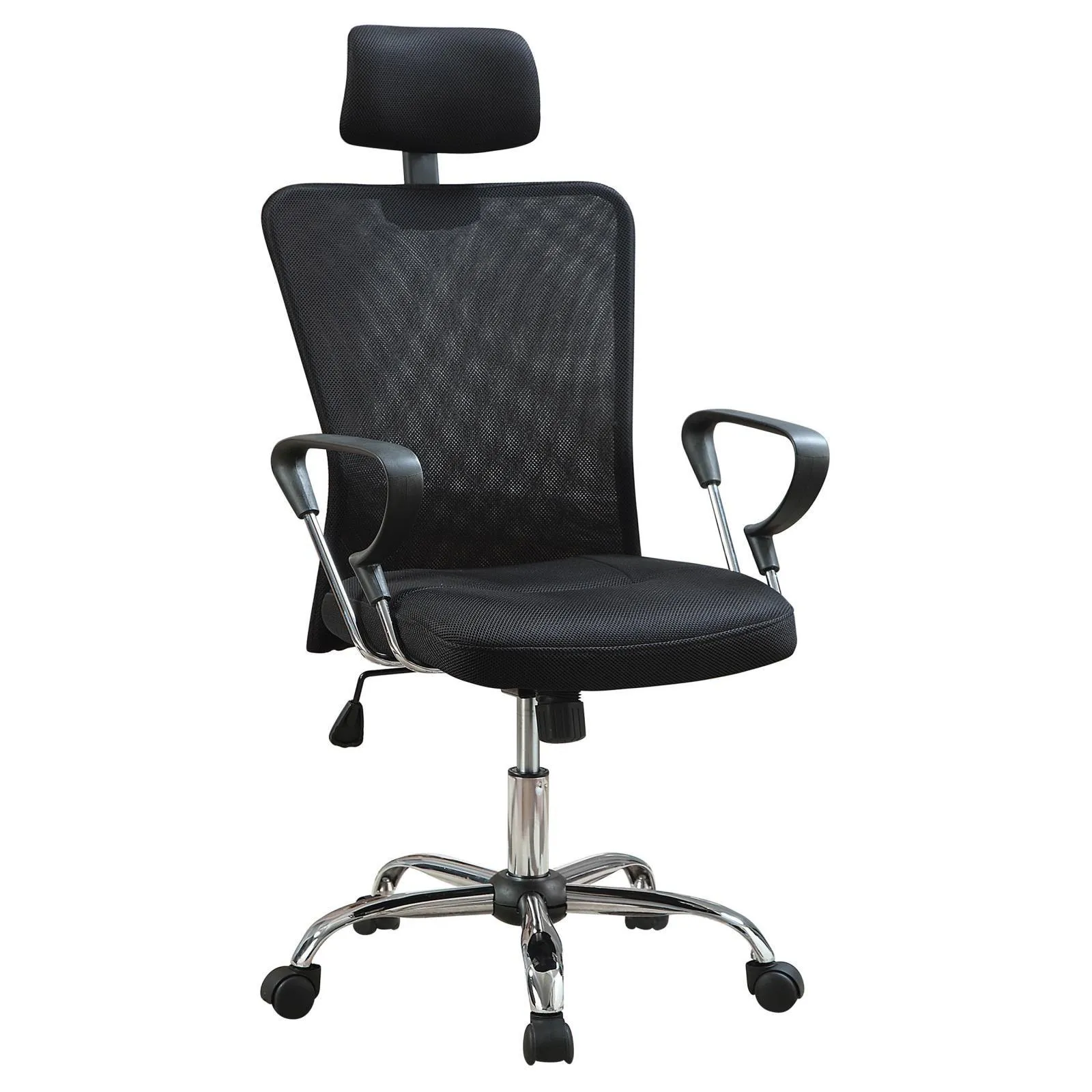Stark Black/Chrome Mesh Back Office Chair - Image 2