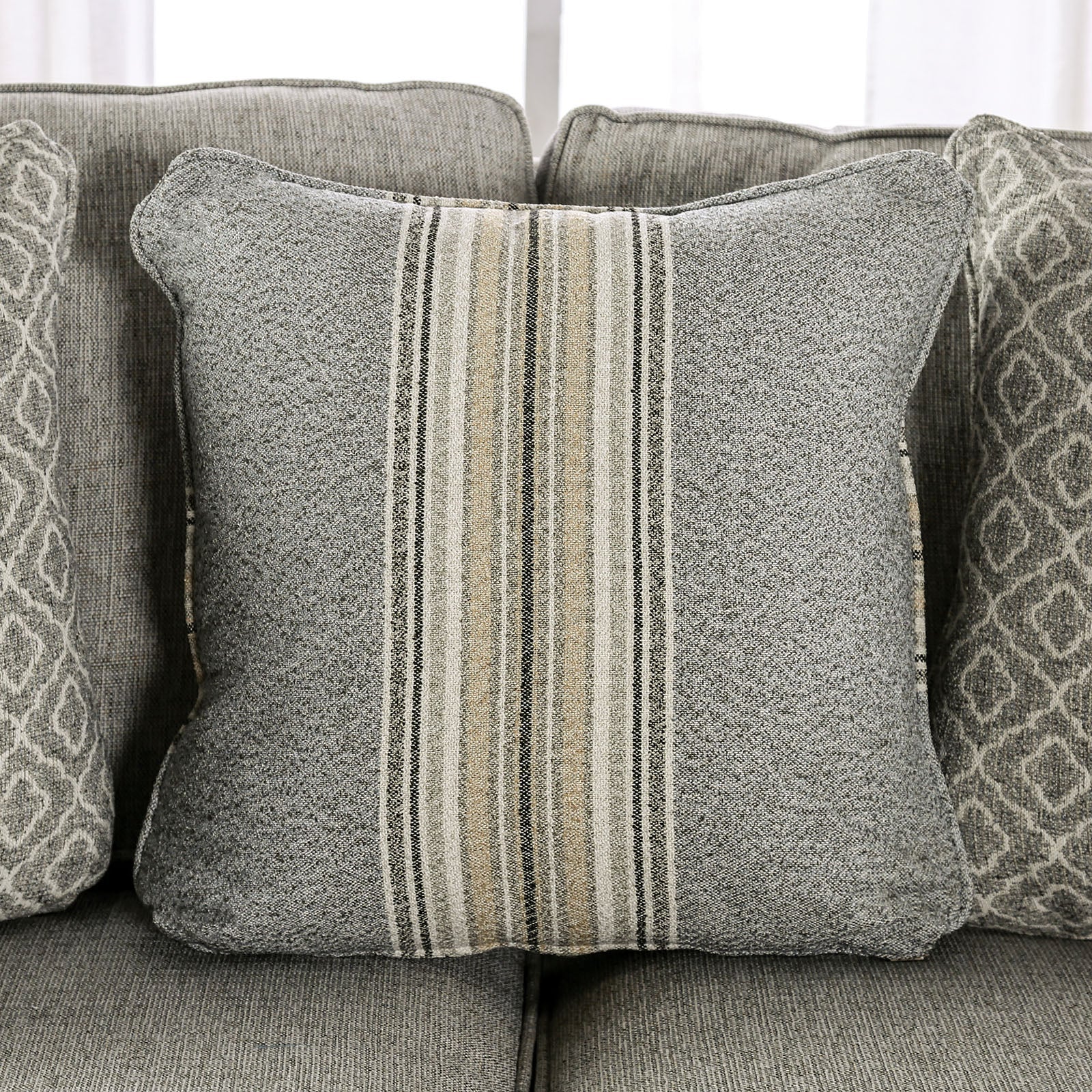 Stephney Gray/Gold Sofa & Loveseat - Image 8