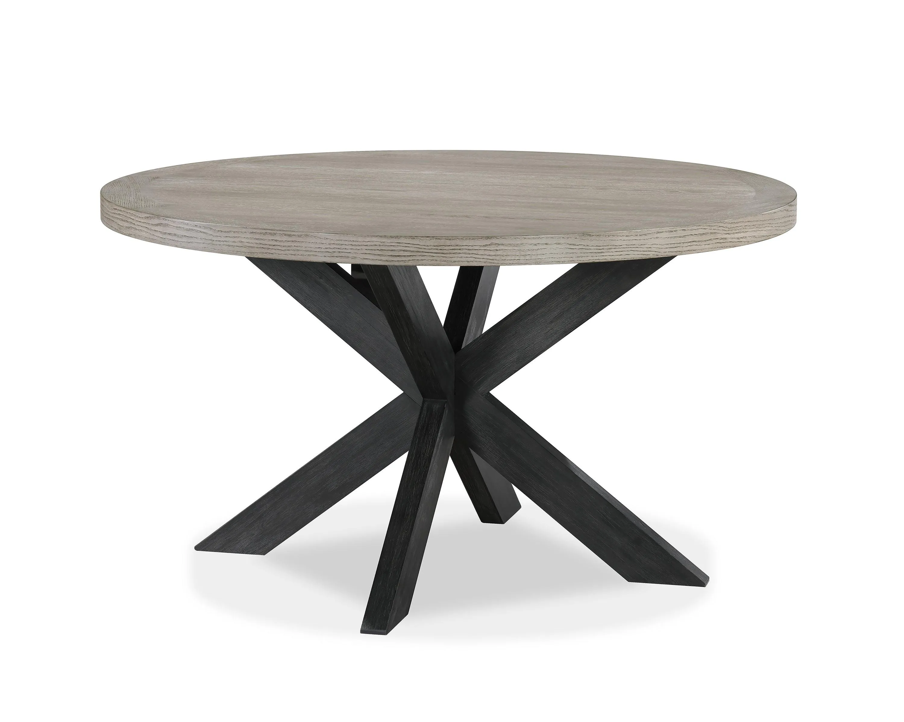 Stevens Charcoal Black and Light Gray Round Dining Table