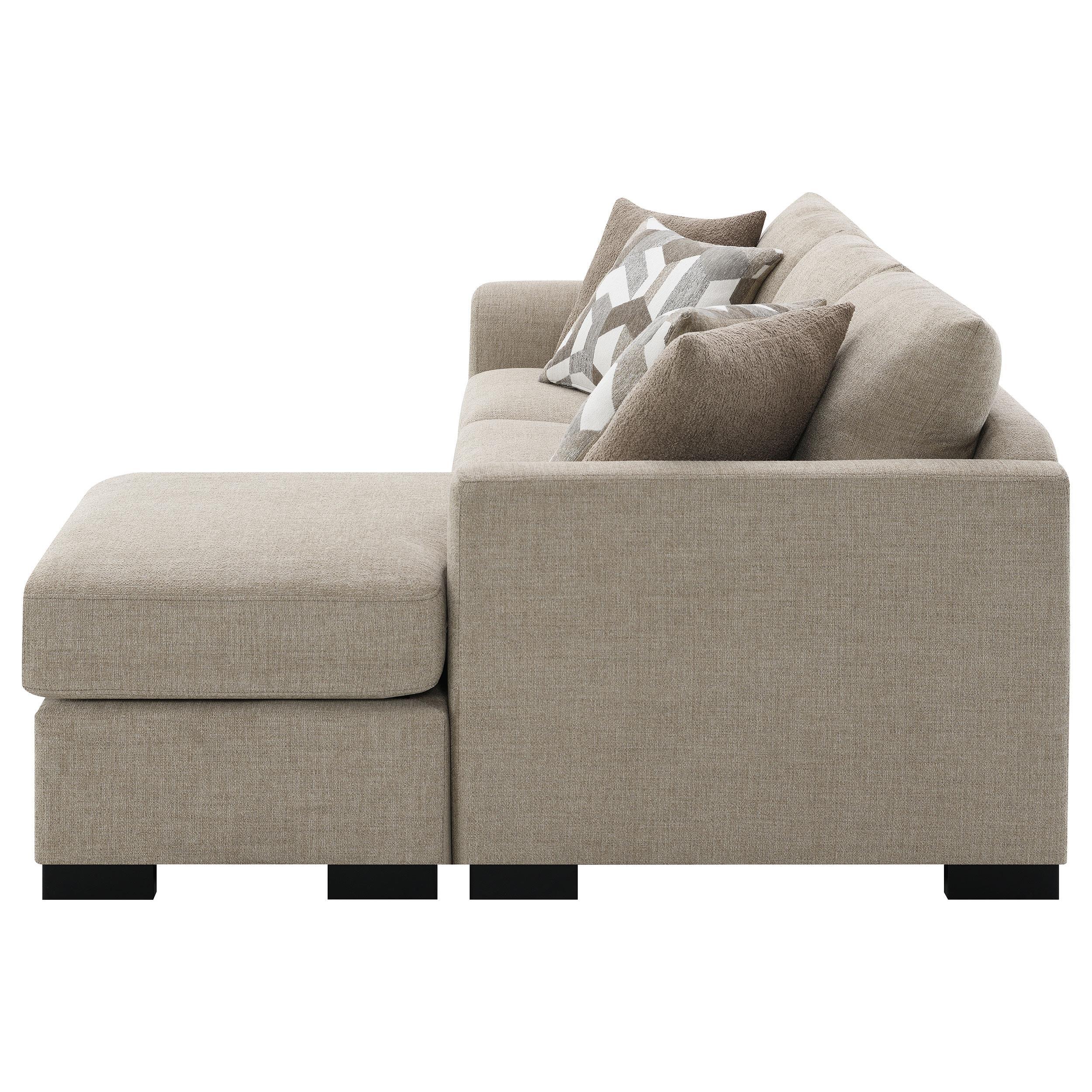 Storey Camel Upholstered Sleeper Sectional Chaise Sofa - Image 11