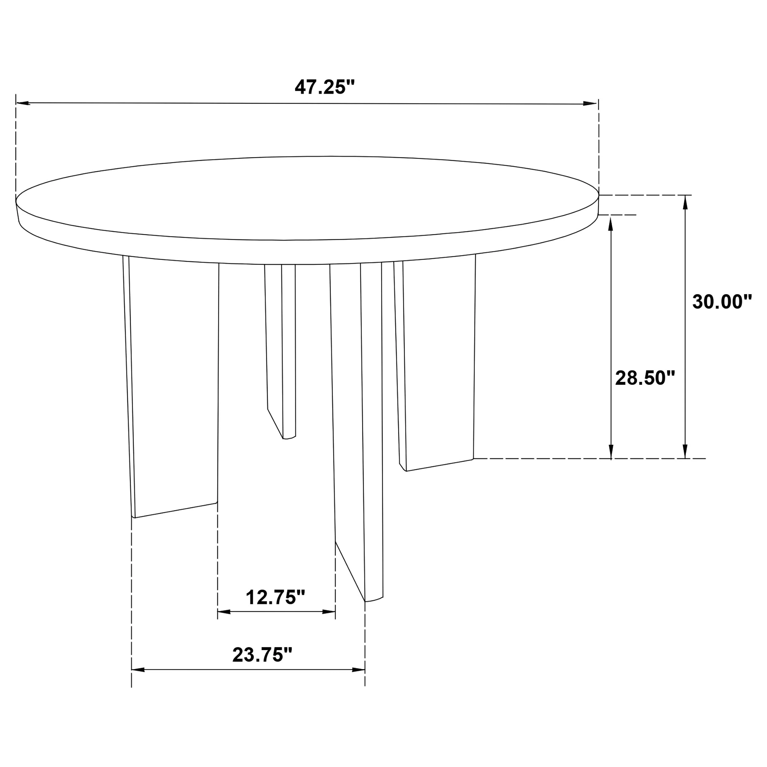 Strouse Cream/Walnut 5-piece Dining Set - Image 14
