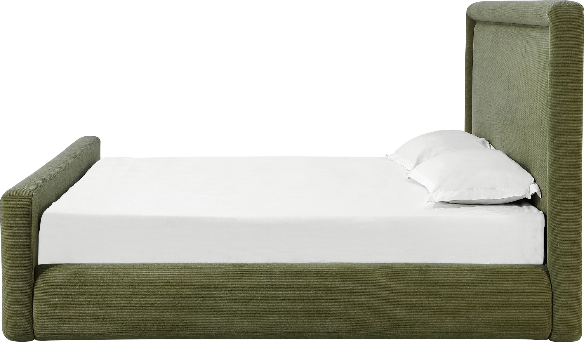 Summit Moss Upholstered California King Bed - Image 3
