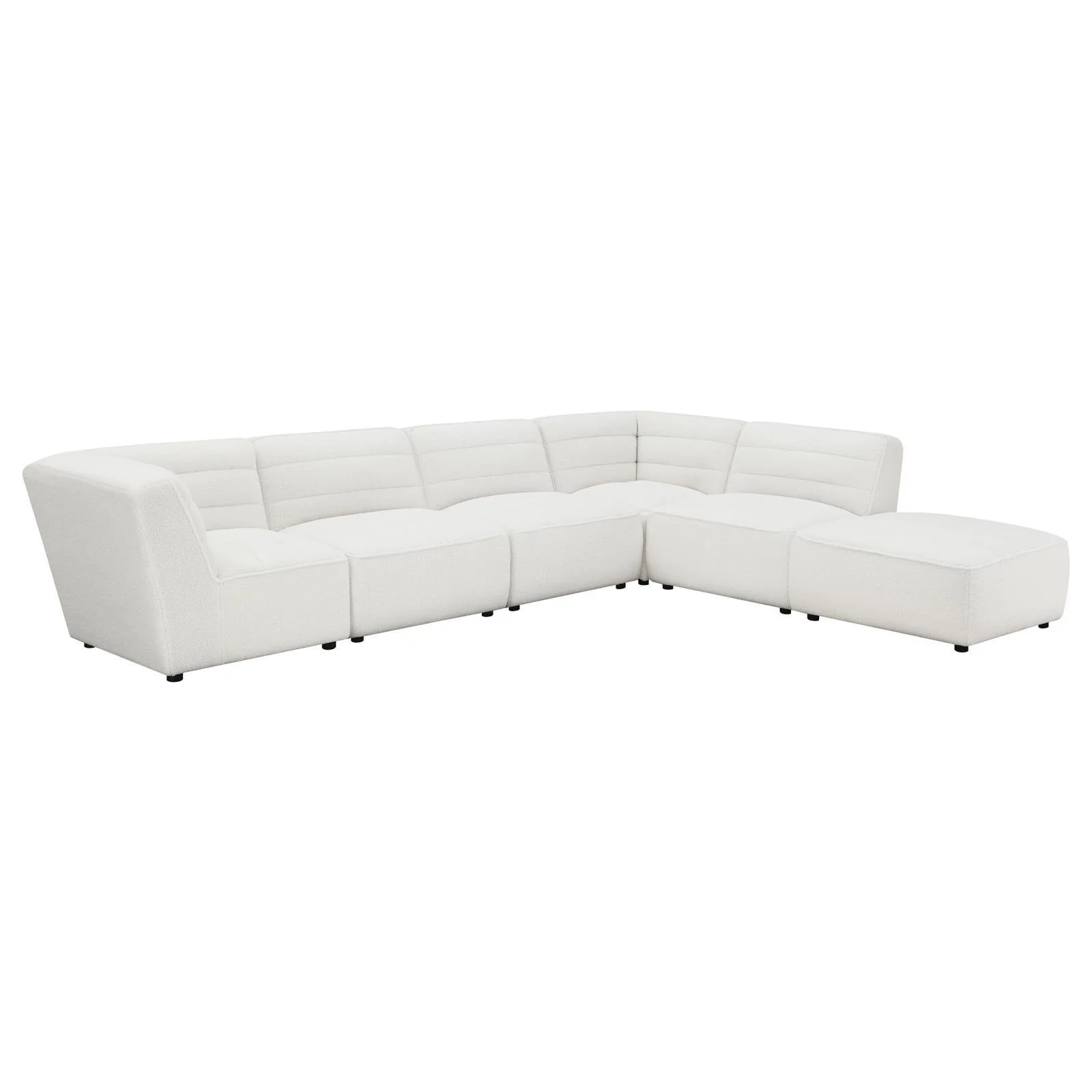 Sunny Natural Upholstered Ottoman - Image 3