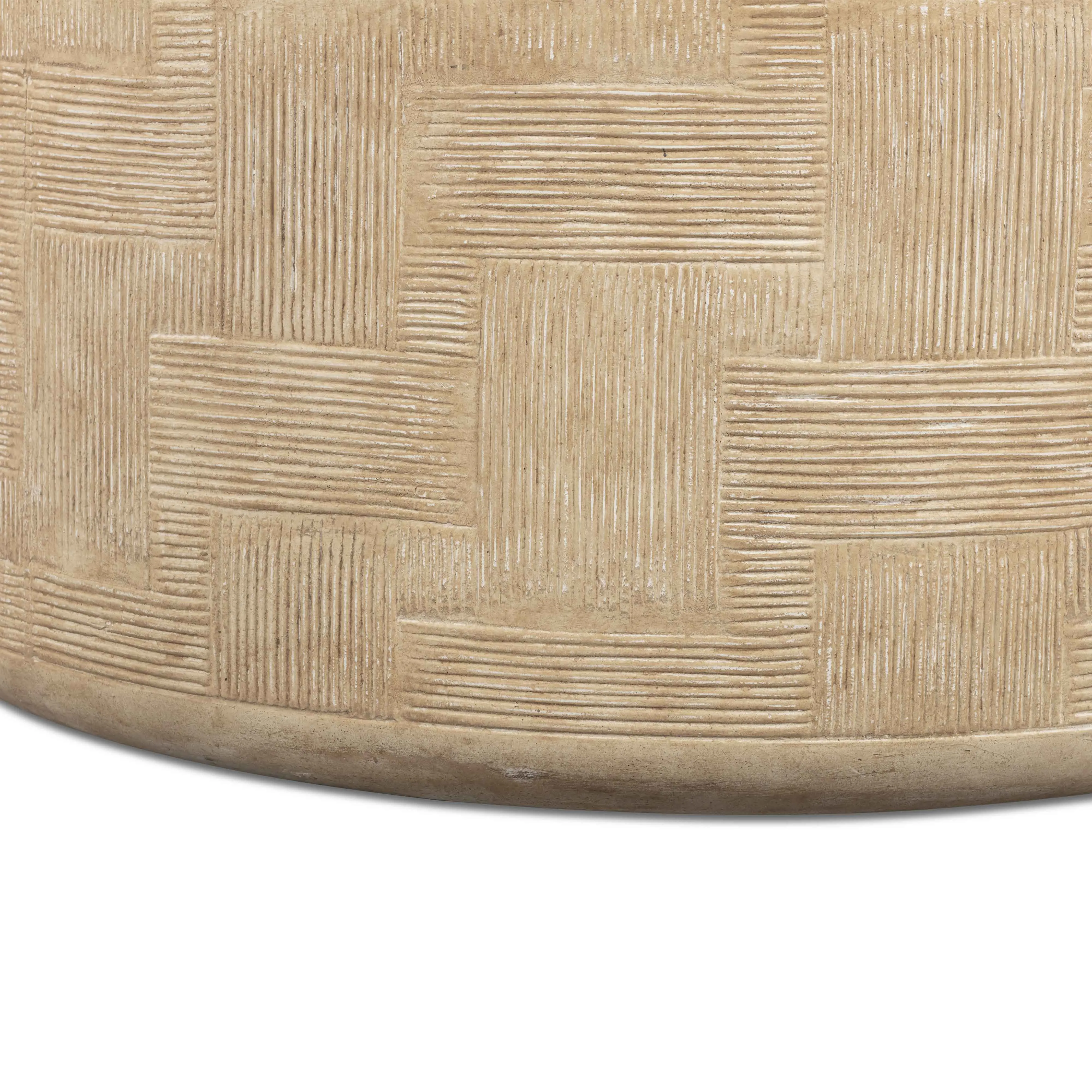 Suraya 55" Indoor/Outdoor Concrete Rounded Coffee Table - Image 14