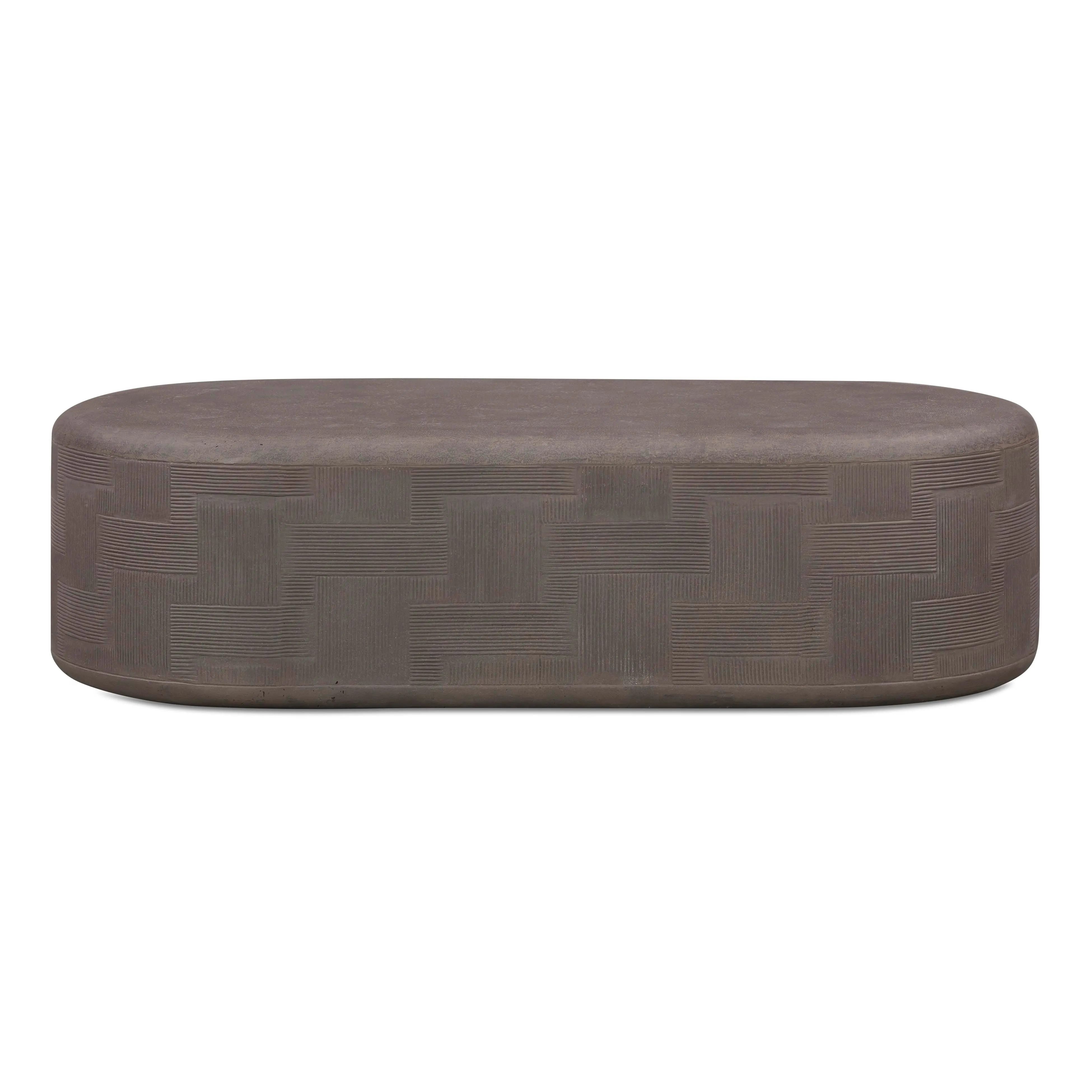 Suraya 55" Indoor/Outdoor Concrete Rounded Coffee Table - Image 16