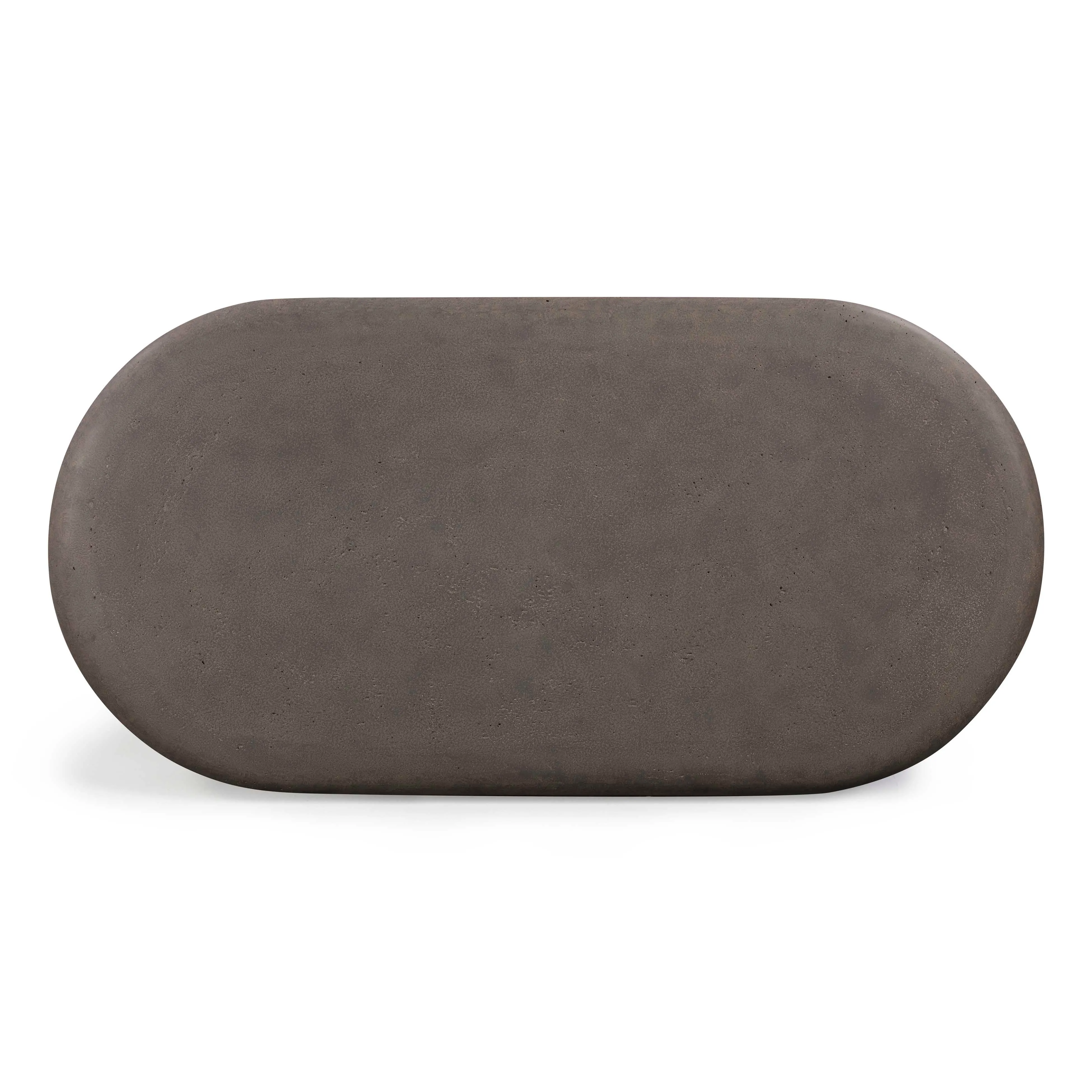 Suraya 55" Indoor/Outdoor Concrete Rounded Coffee Table - Image 19