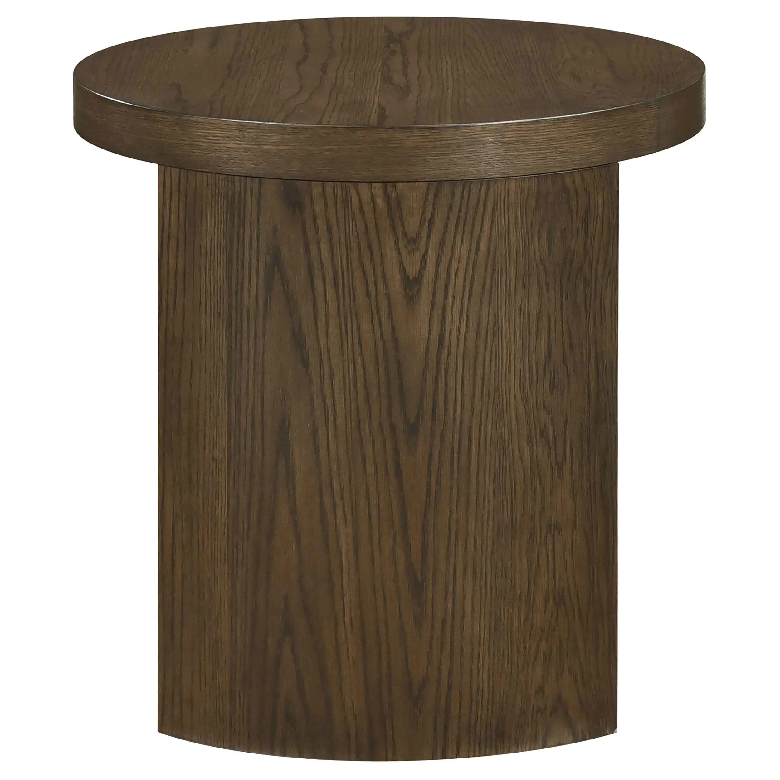 Sweeney Dark Walnut 24-inch Round Wood Occasional Side End Table - Image 4