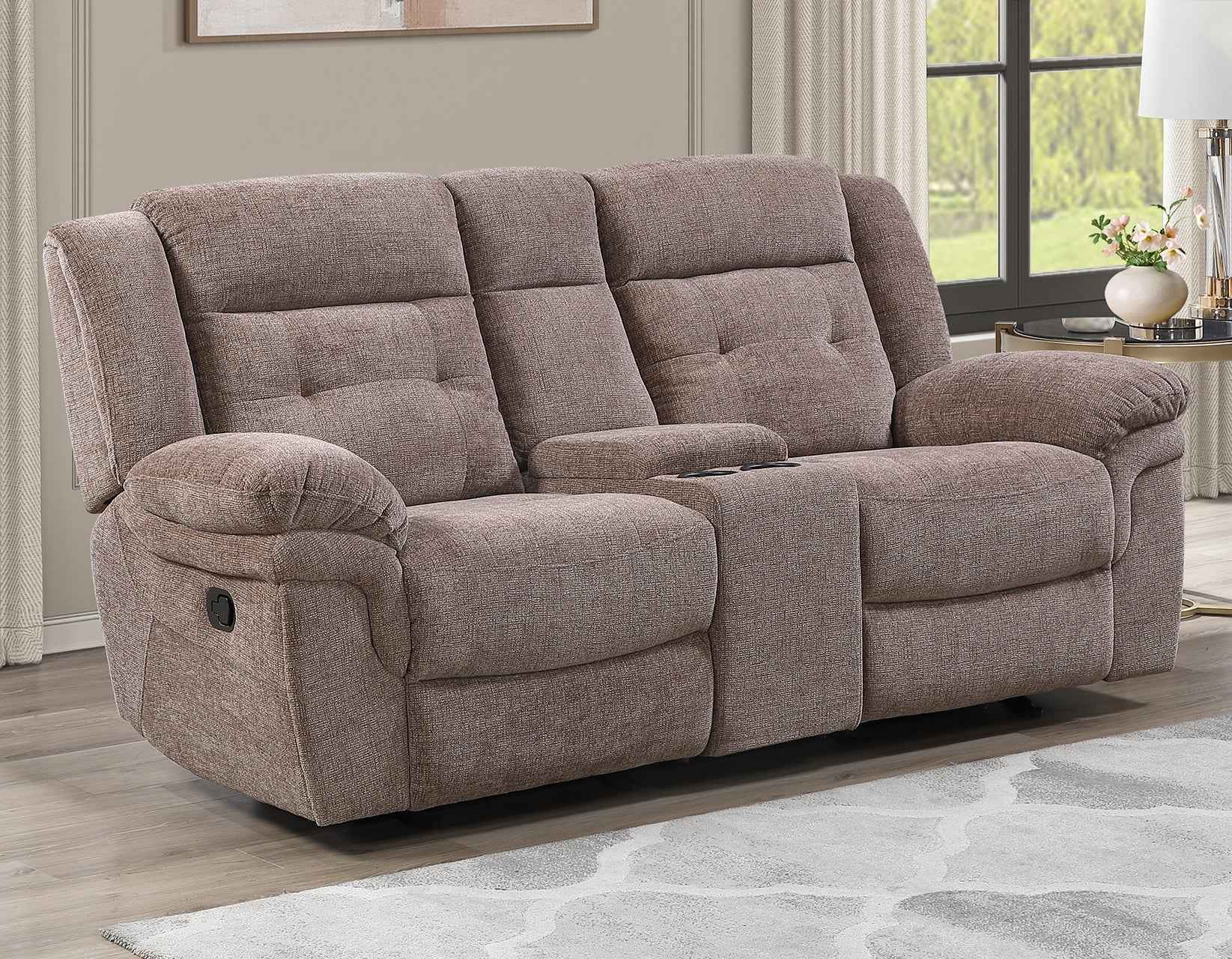 Sydney Brown Manual Reclining Set - Image 5