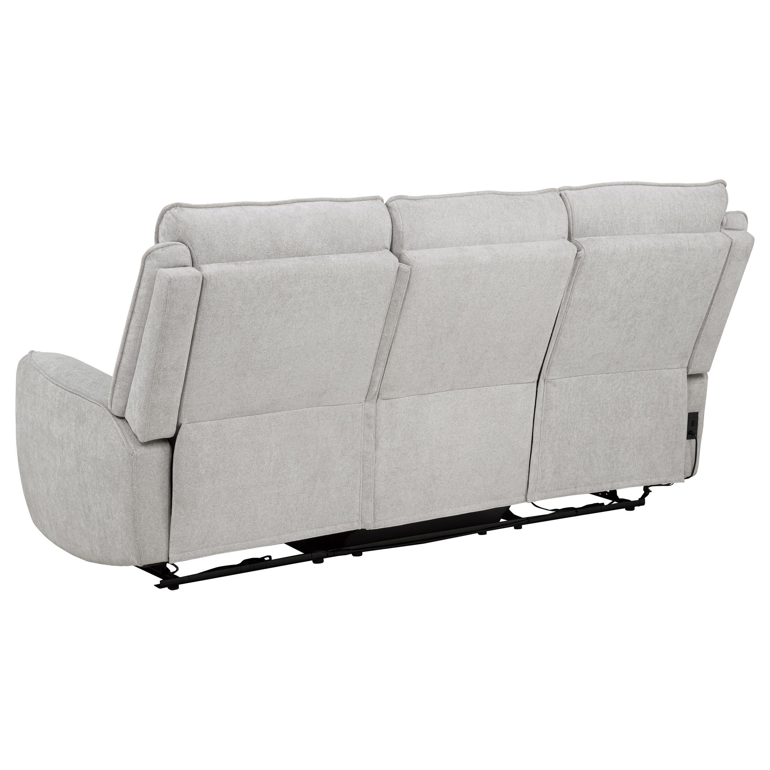 Sylmar Dove Gray 2-Piece Chenille Power Reclining Set - Image 5