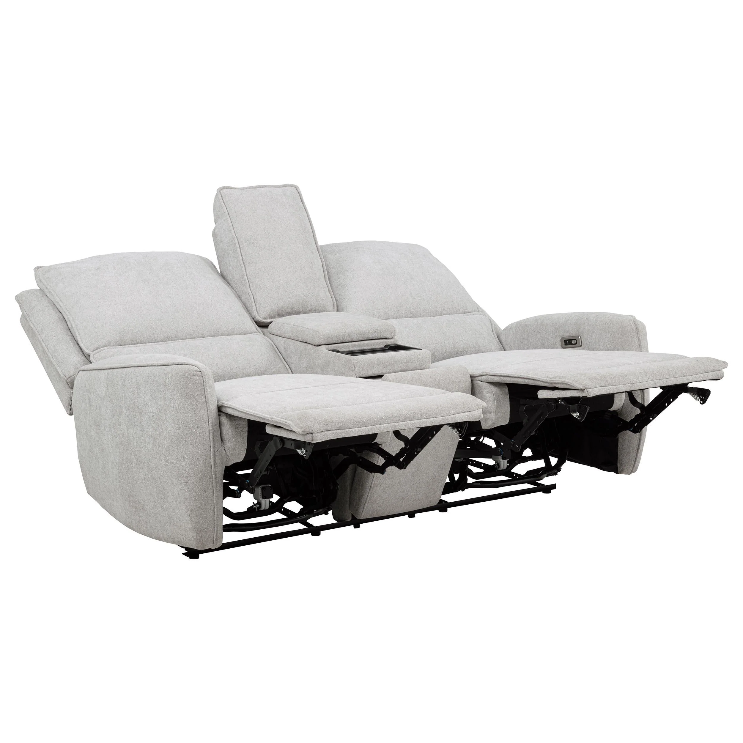 Sylmar Dove Gray 2-Piece Chenille Power Reclining Set - Image 8