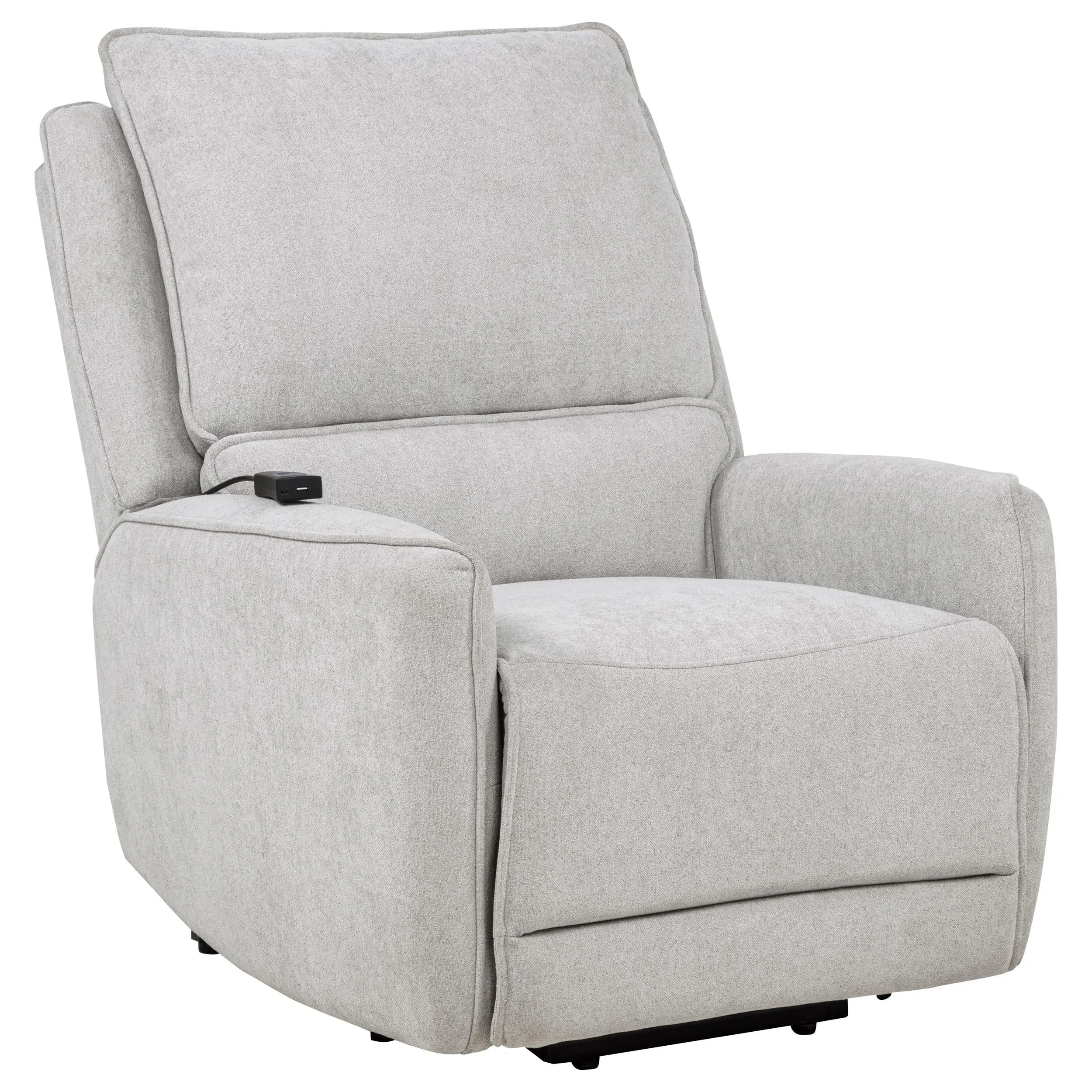 Sylmar Gray Chenille Upholstered Dual Power Lift Recliner