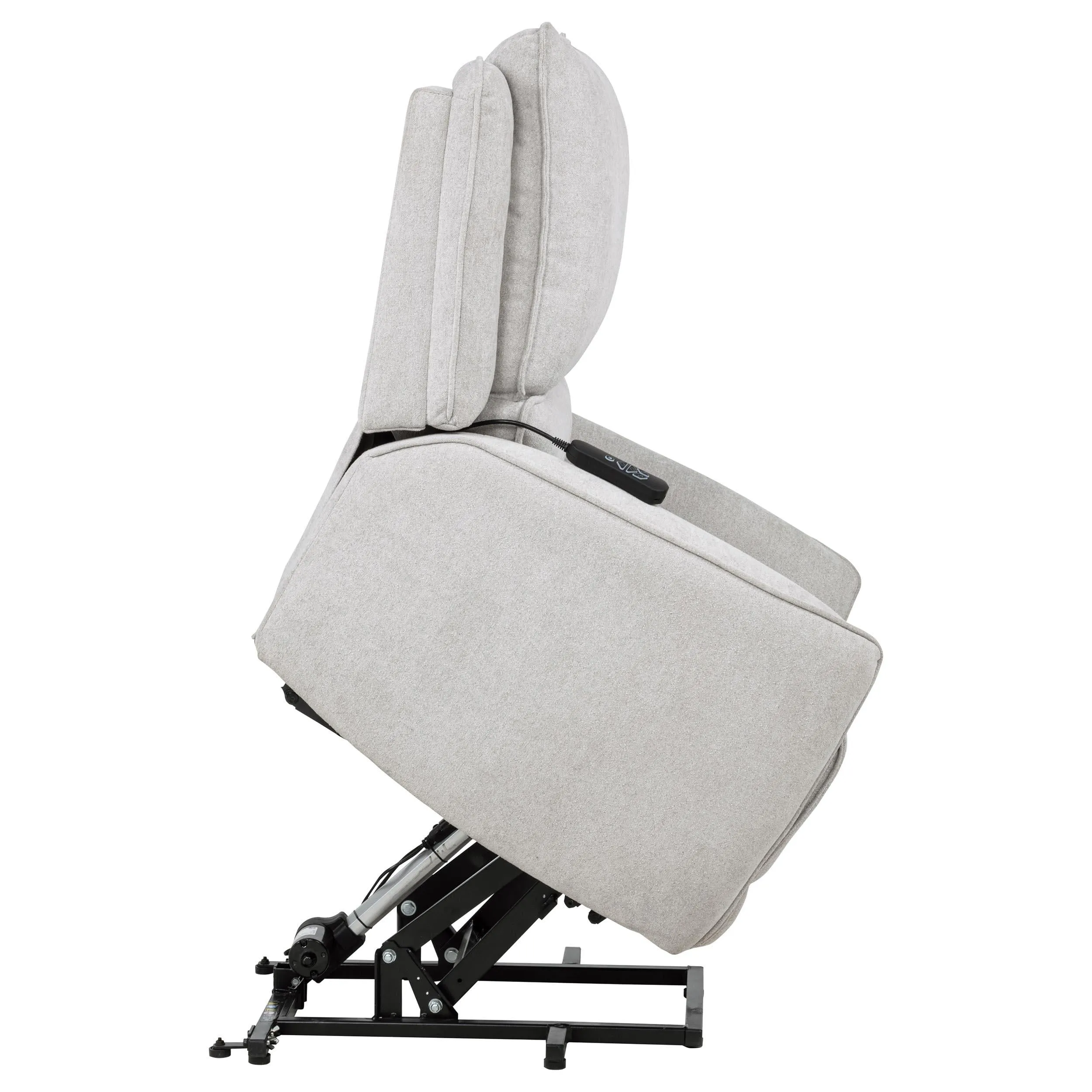Sylmar Gray Chenille Upholstered Dual Power Lift Recliner - Image 11