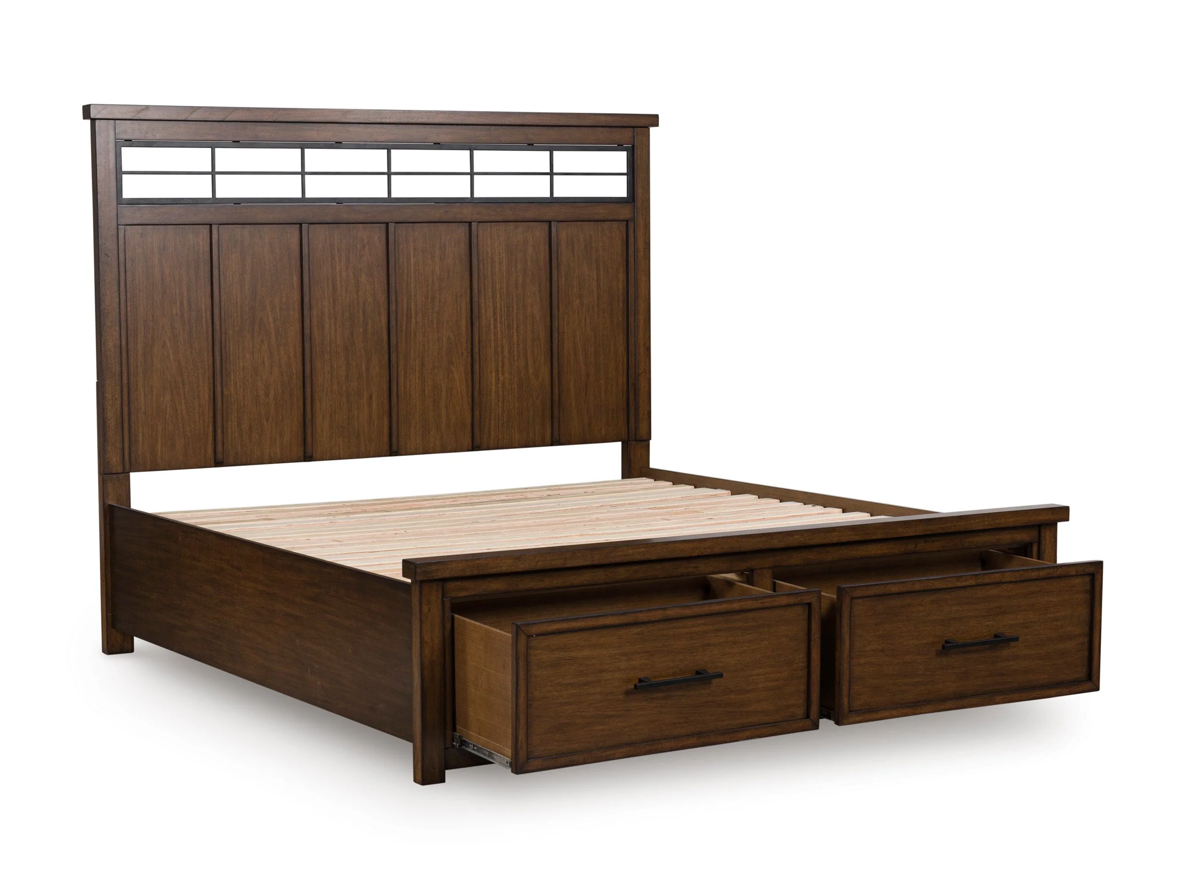 Taffenbrook Medium Brown King Storage Platform Bed - Image 13