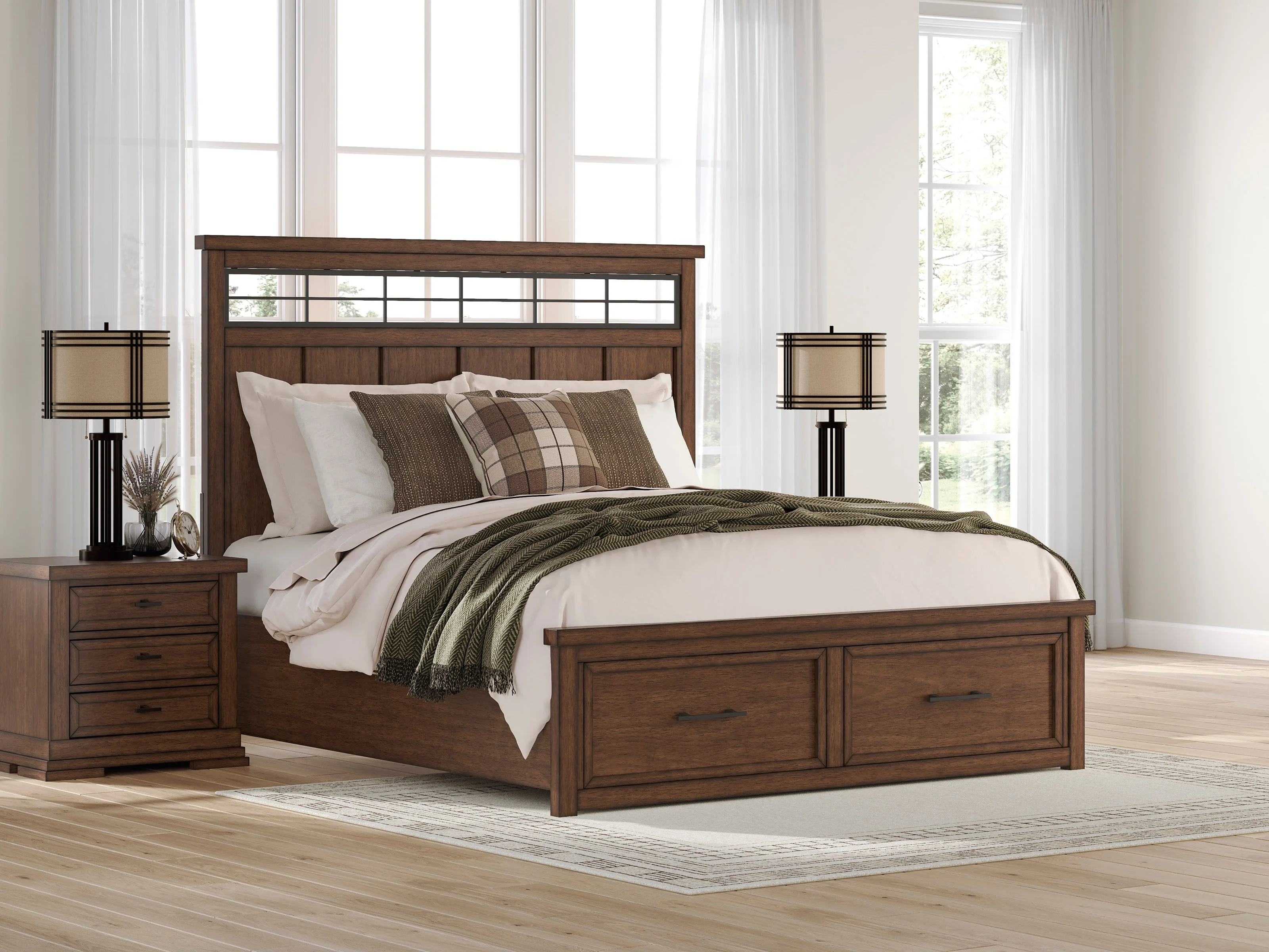 Taffenbrook Medium Brown King Storage Platform Bed - Image 18