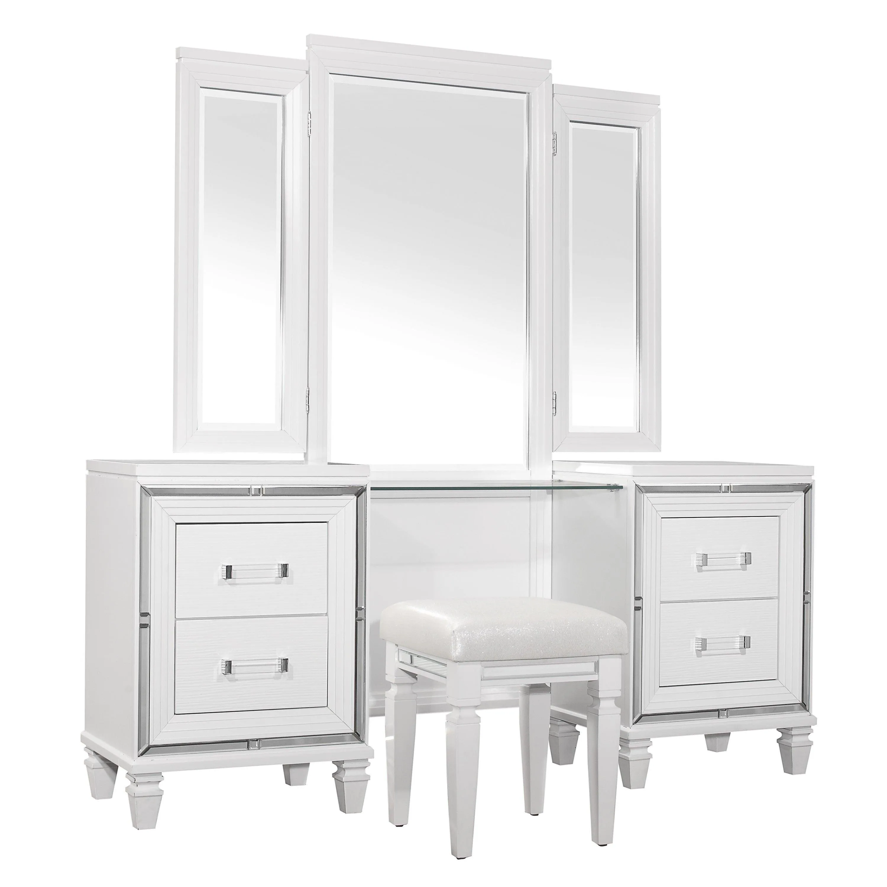 Tamsin White Vanity Set - Image 4