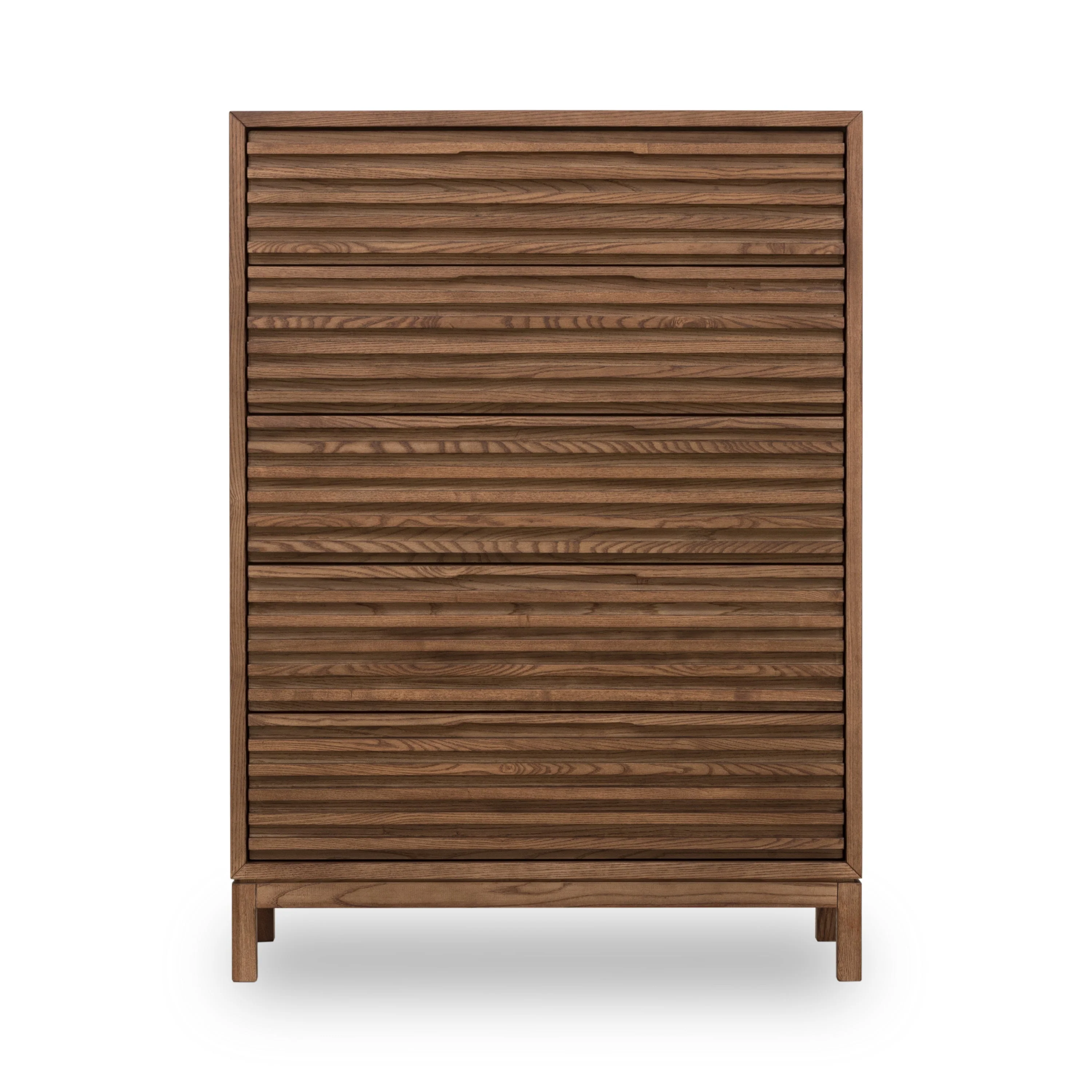 Tanner Five Drawer Ash Wood Chest in Roux - Image 2