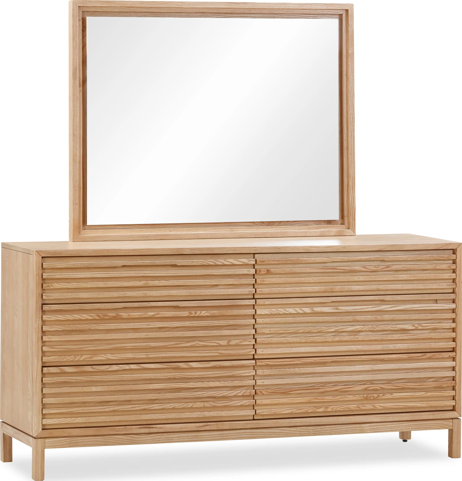 Tanner Flaxen Six Drawer Ash Wood Dresser - Image 3