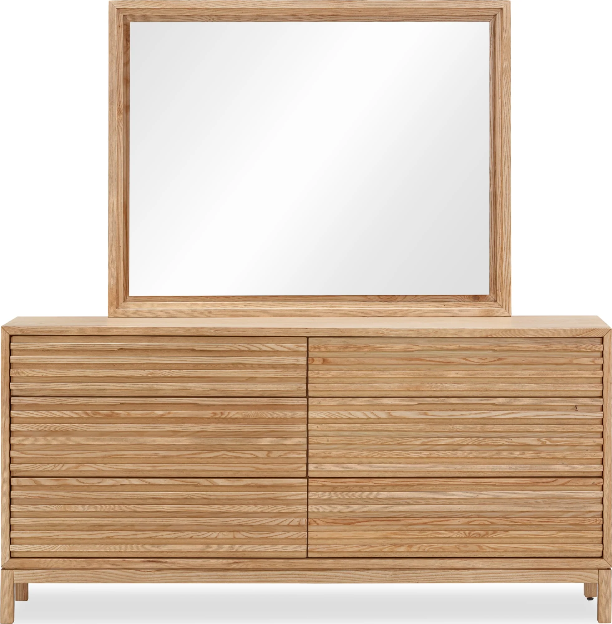 Tanner Flaxen Six Drawer Ash Wood Dresser - Image 4